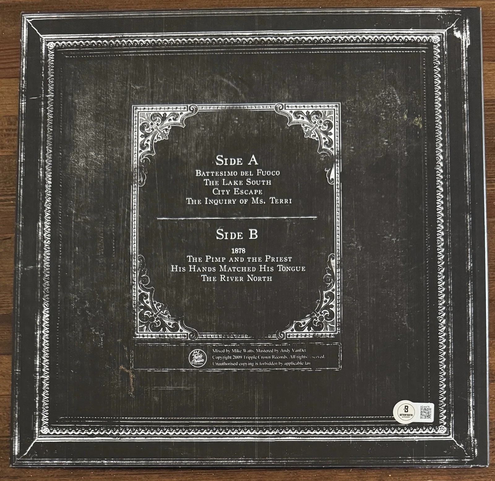 SIGNED THE DEAR HUNTER ACT I VINYL LP BAS BECKETT COA AUTOGRAPH Lake South North, изображение 5