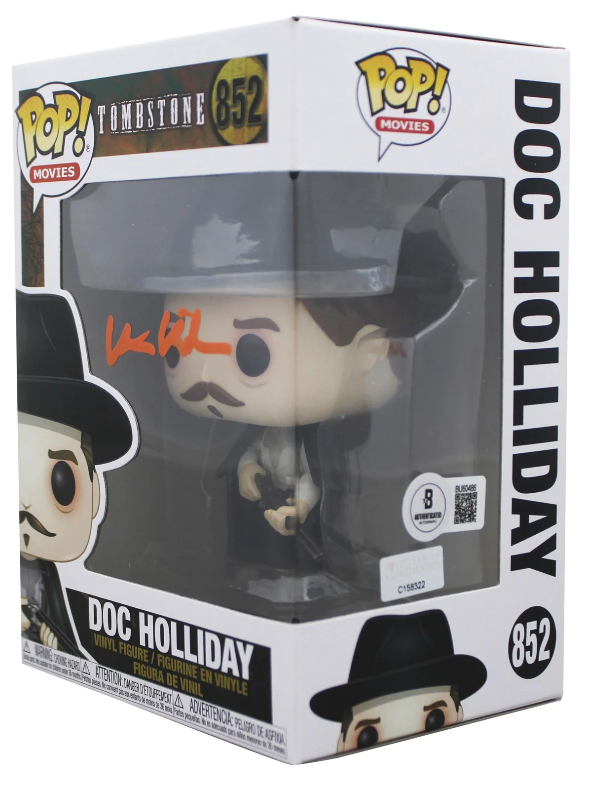 Val Kilmer — Val Kilmer Tombstone Signed Doc Holliday #852 Funko Pop Figure BAS #BU60486, image 2