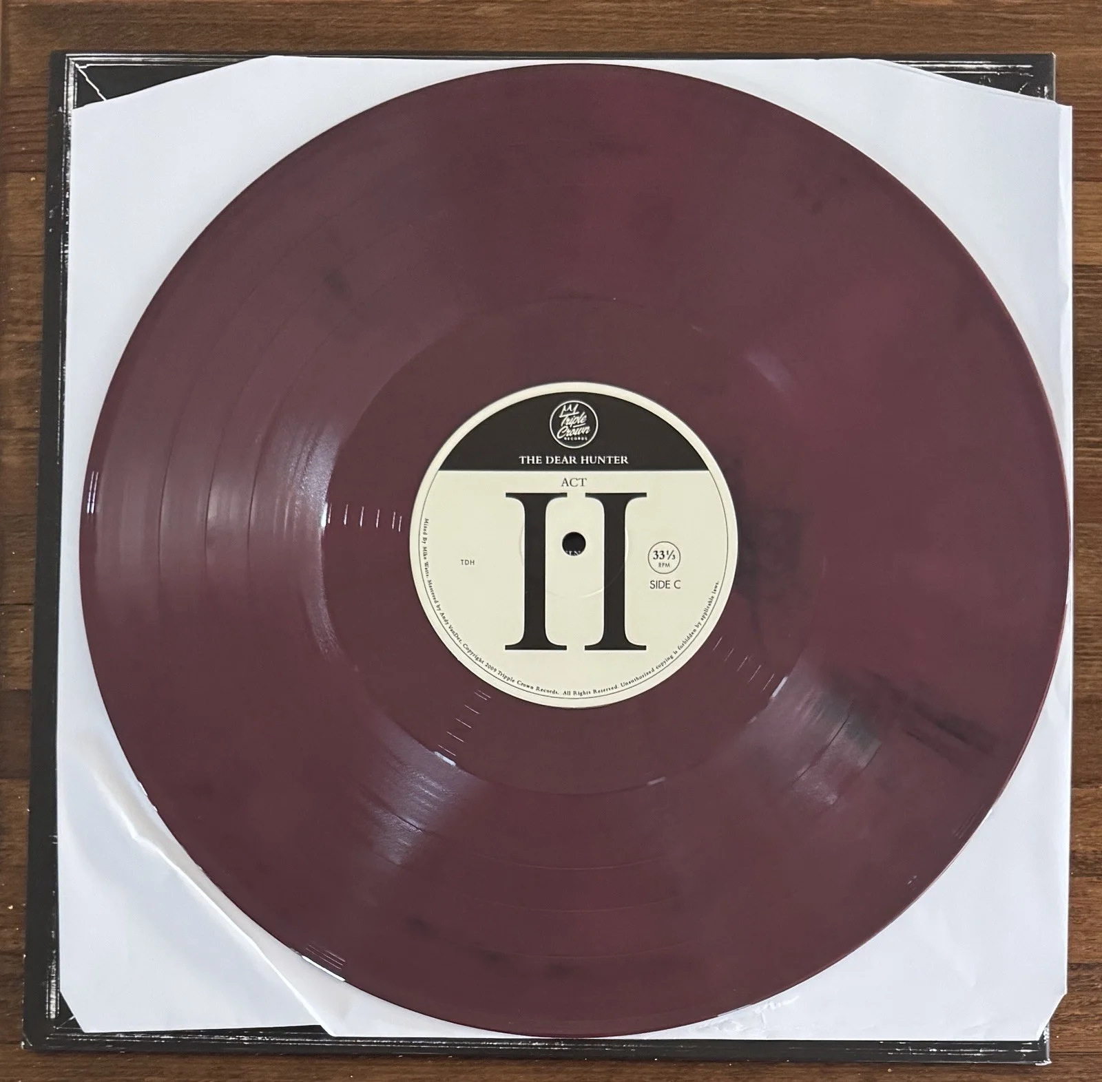 SIGNED THE DEAR HUNTER ACT II Maroon VINYL 2LP BAS BECKETT COA AUTOGRAPH AUTO, image 2
