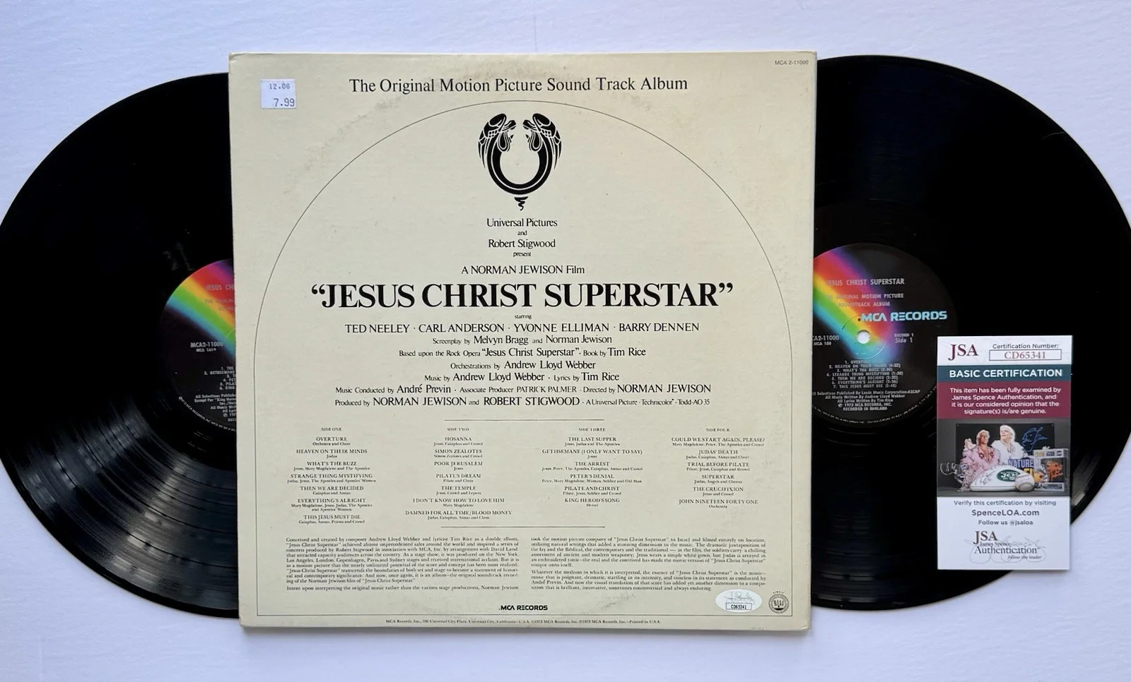 TED NEELEY SIGNED AUTOGRAPHED JESUS CHRIST SUPERSTAR VINYL ALBUM LP w/ JSA COA, изображение 4