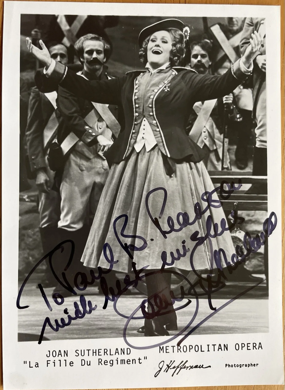 Australian Soprano Joan Sutherland Autograph Photo "La Fille Du Regiment", image 2