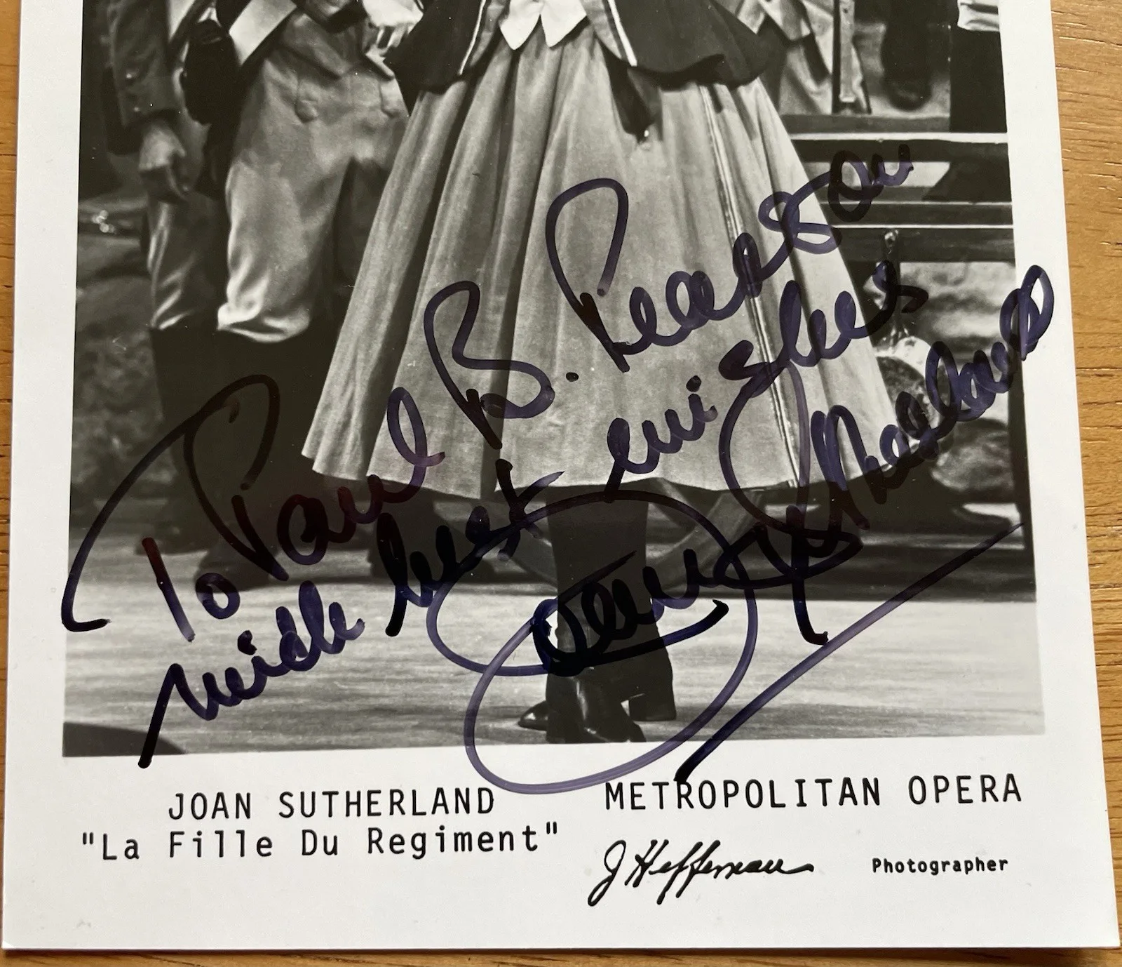 Australian Soprano Joan Sutherland Autograph Photo "La Fille Du Regiment", image 3