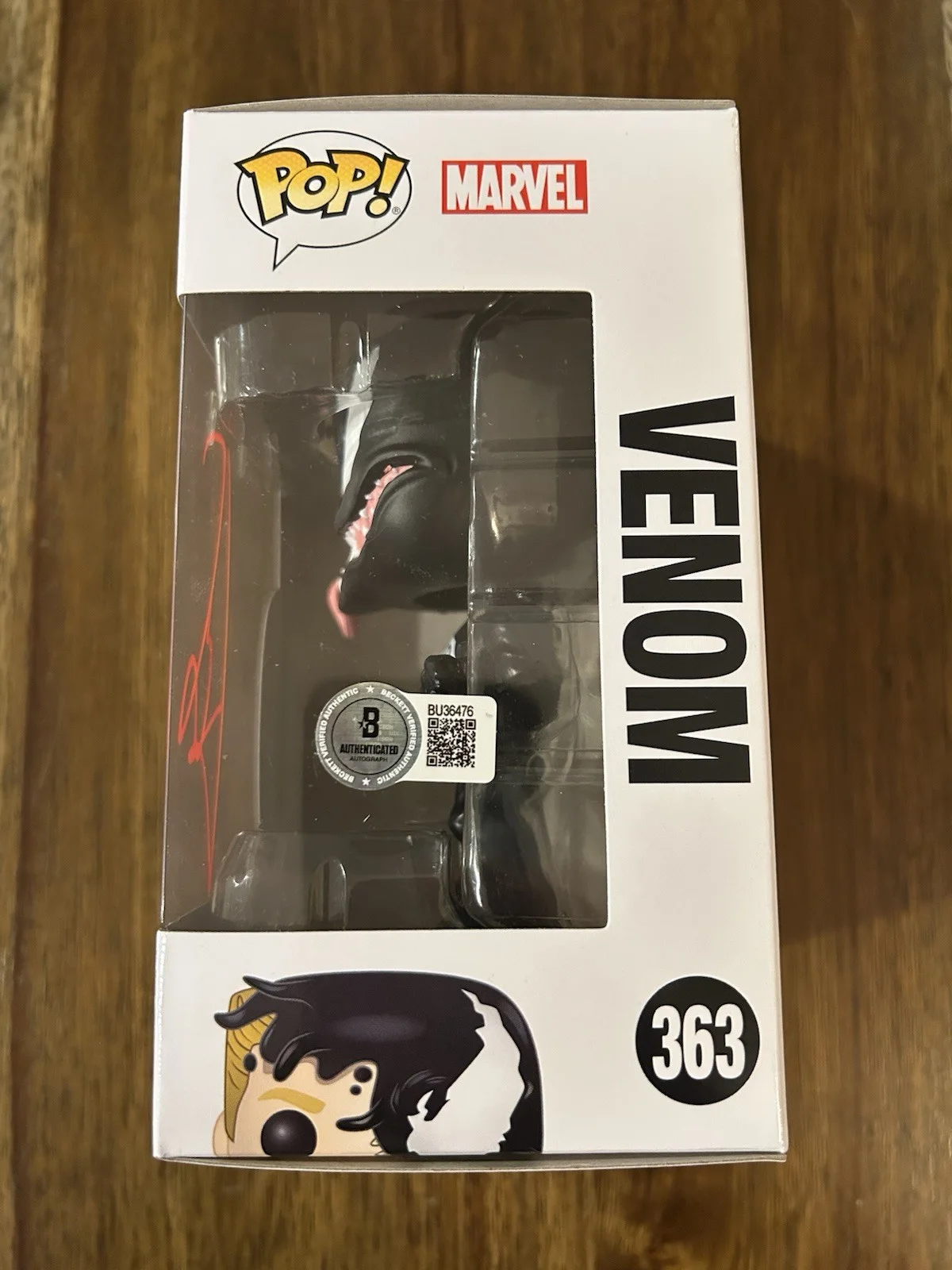 Topher Grace — Topher Grace ‘Spider-Man 3’ Signed Funko Pop ‘Venom’ Beckett Certified, изображение 2