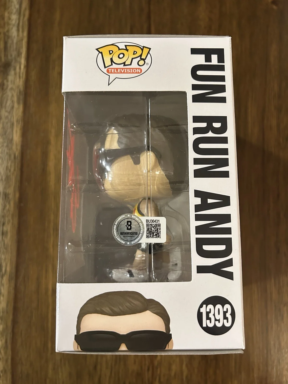 Ed Helms ‘The Office’ Signed Autographed ‘Fun Run Andy’ Funko Pop Beckett, image 2