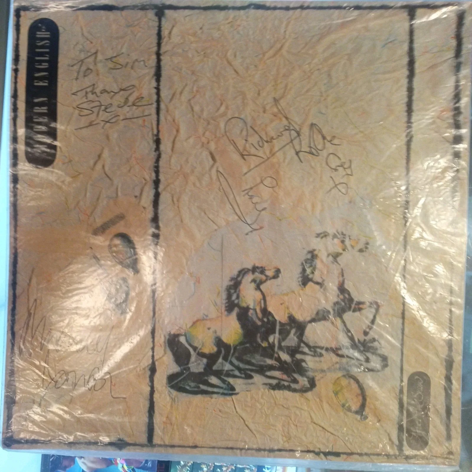 Modern English After The Snow Signed Autograph 12 X 12 Record Store Promo Flat, image 3
