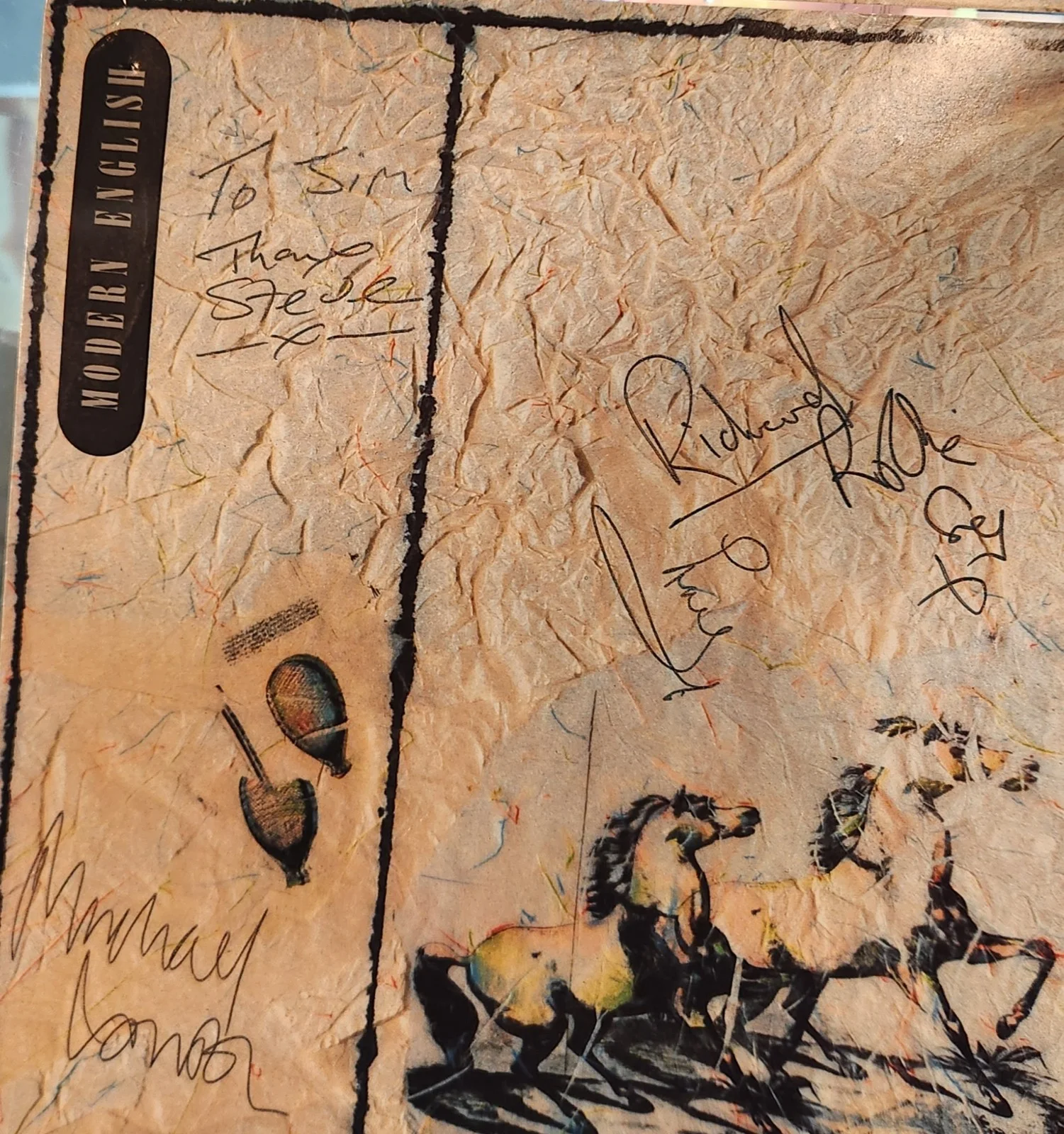 Modern English After The Snow Signed Autograph 12 X 12 Record Store Promo Flat, image 4