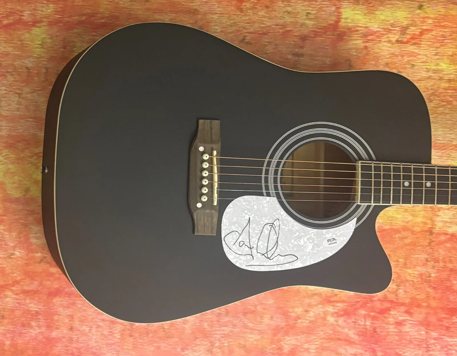 PSA Savatage Band Frontman * JON OLIVA * Signed 41" Acoustic Guitar PROOF COA, image 2