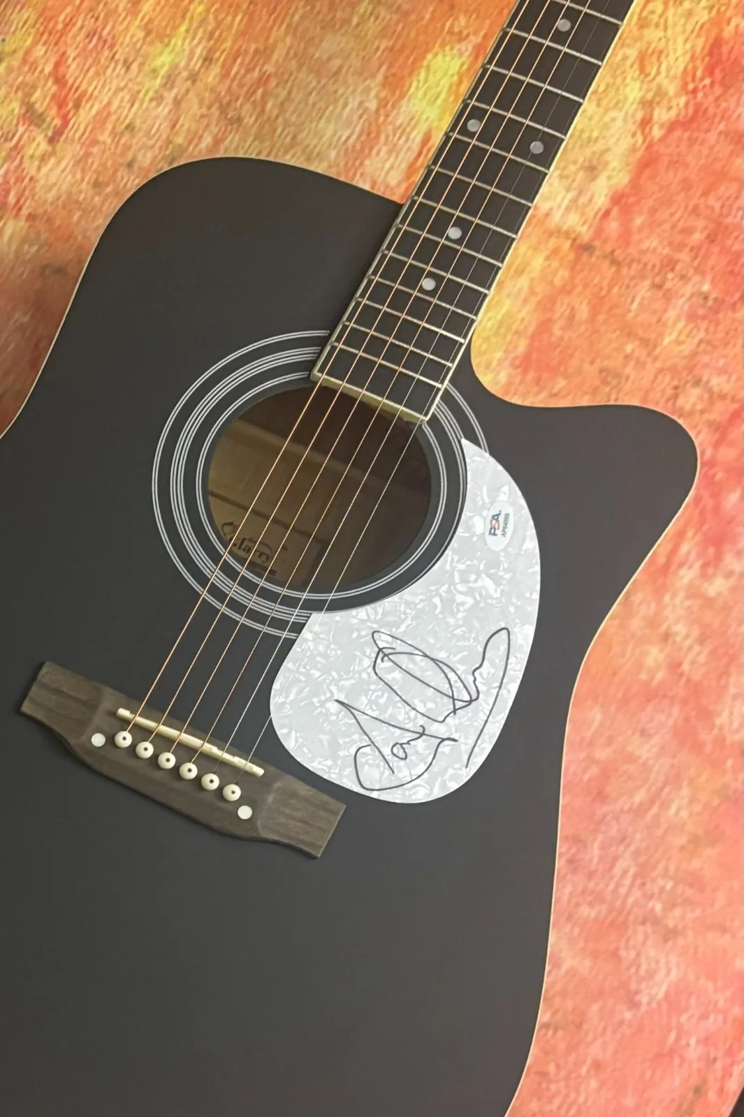 PSA Savatage Band Frontman * JON OLIVA * Signed 41" Acoustic Guitar PROOF COA, image 4