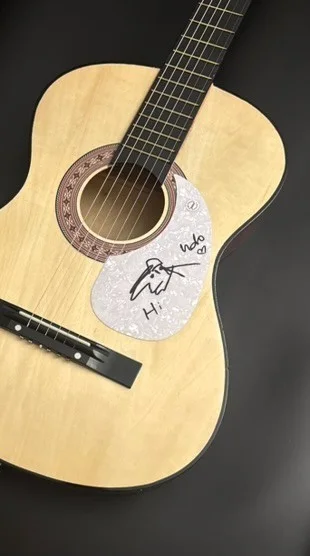 GFA Komet Composer Singer * UDO LINDENBERG * Signed Acoustic Guitar W/Sketch COA, изображение 4
