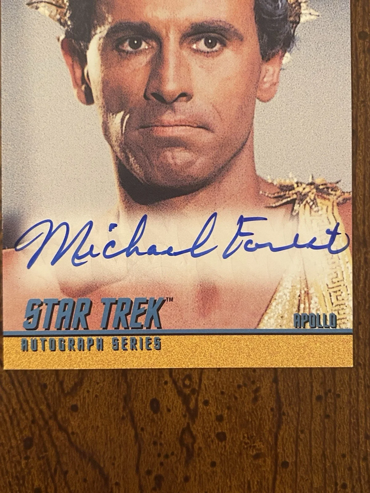 Michael Forest — Michael Forest Signed Autographed 1998 Star Trek TOS Trading Card Skybox Apollo, image 2