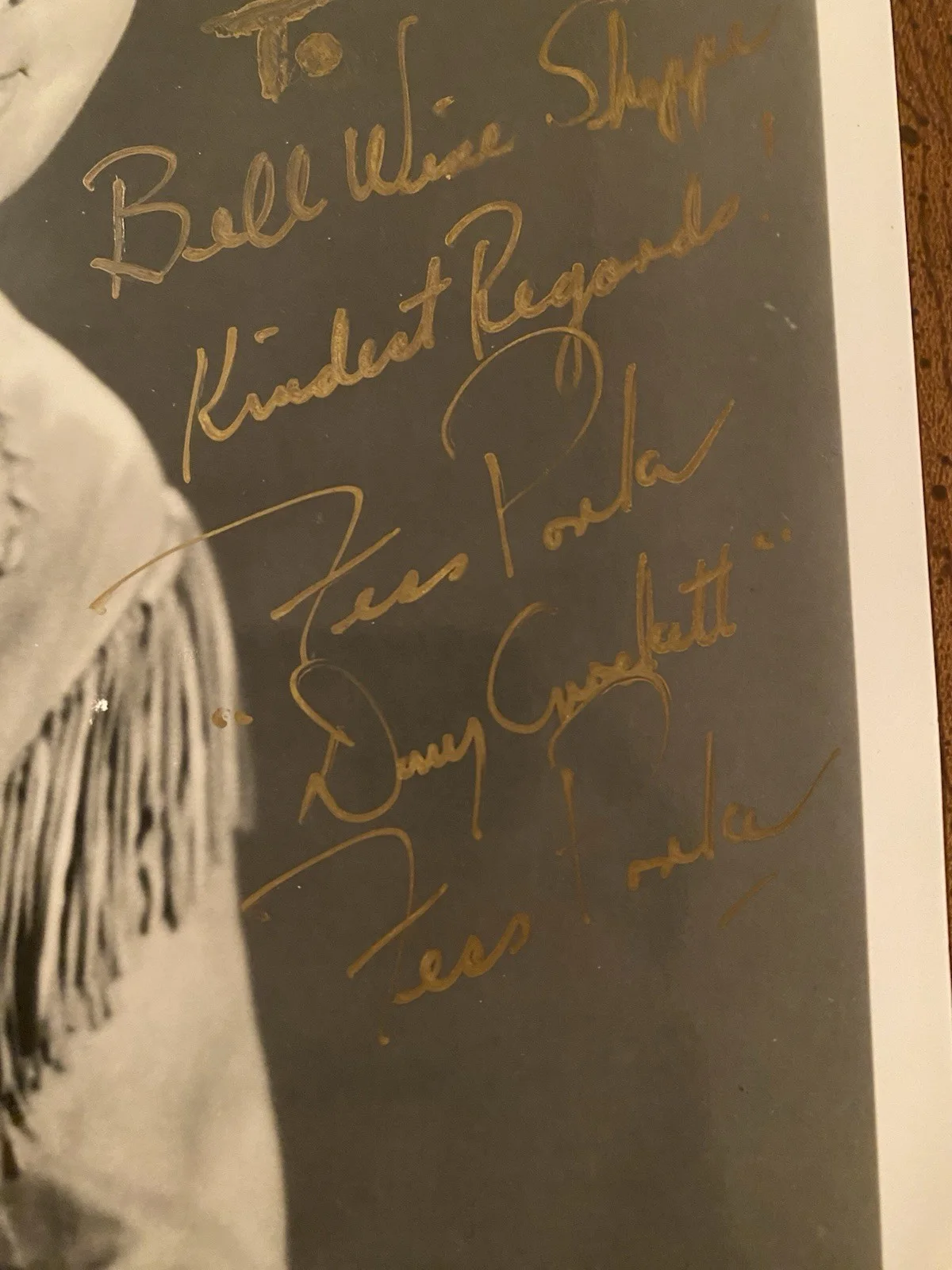 Fess Parker — Fess Parker Signed Autographed 8x10 Photo With COA Daniel Boone Davy Crockett, изображение 2