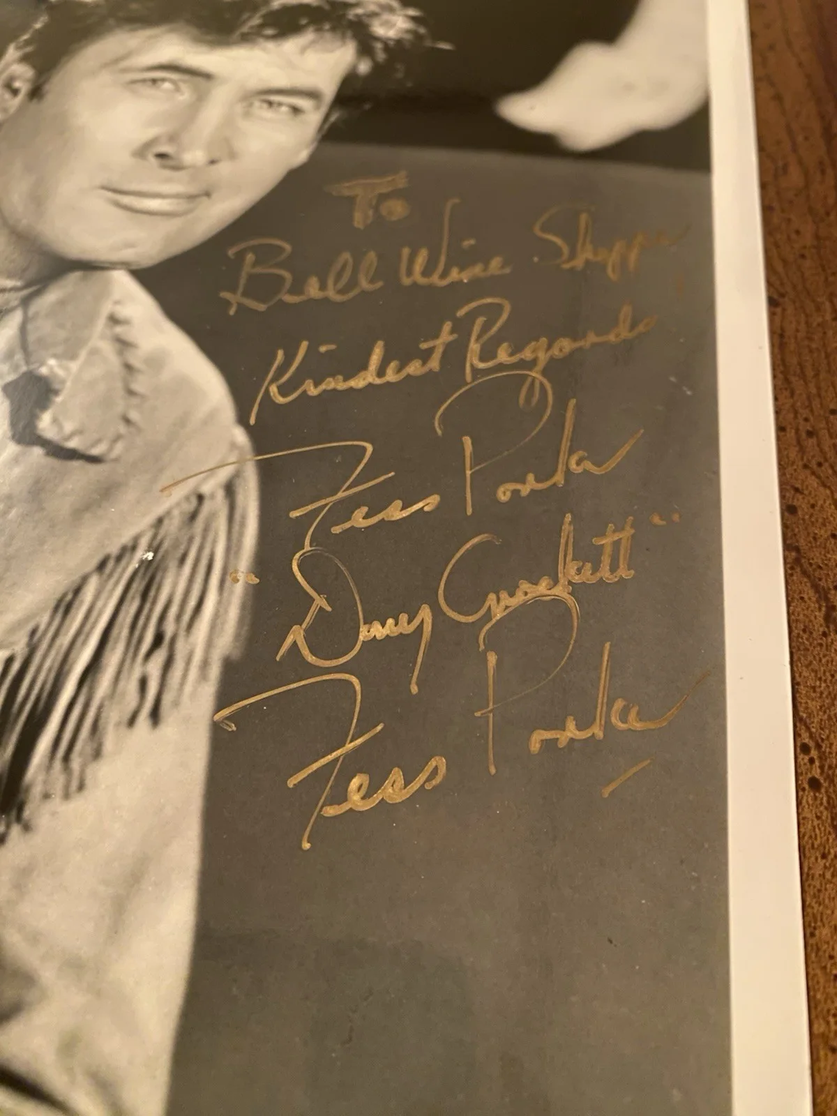 Fess Parker — Fess Parker Signed Autographed 8x10 Photo With COA Daniel Boone Davy Crockett, изображение 3