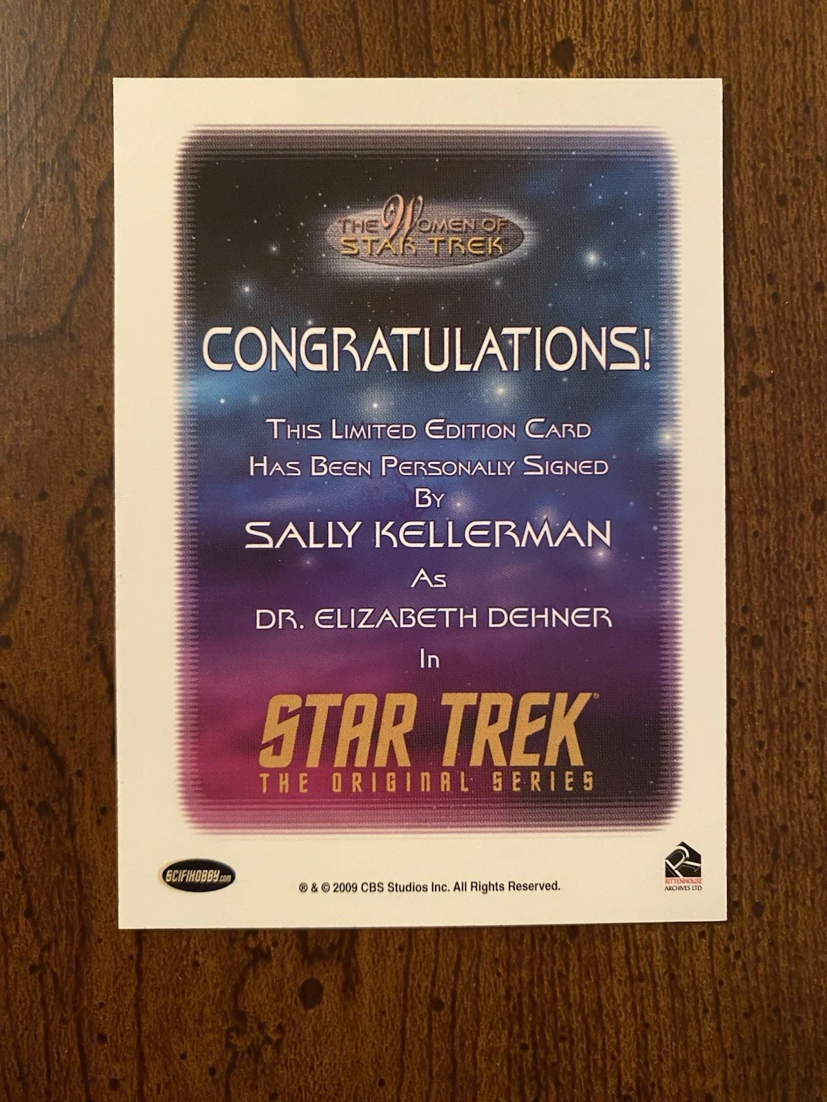 Sally Kellerman — Sally Kellerman Signed Autographed Women Of Star Trek Trading Card Rittenhouse, изображение 3
