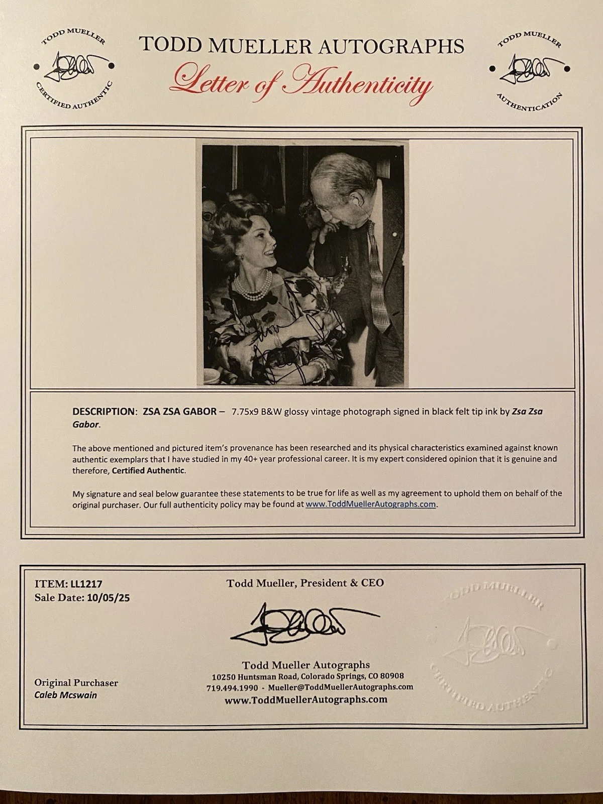 Zsa Zsa Gabor — Zsa Zsa Gabor Signed Autographed Photo With COA Batman 66 Gilligan’s Island Etc, изображение 5
