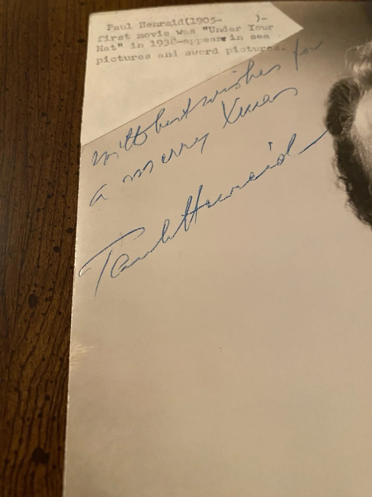 Paul Henreid — Paul Henreid Signed Autographed Vintage Photo With COA Casablanca Now Voyager, изображение 3