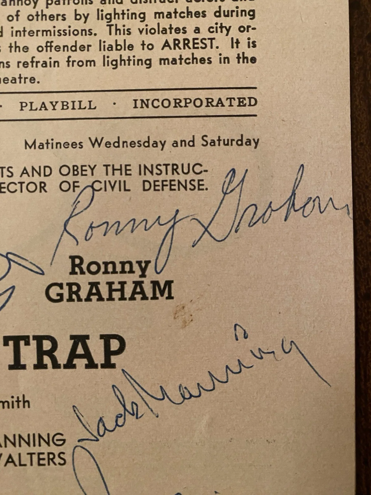 Robert Preston, Kim Hunter, Cast — Kim Hunter Robert Preston Etc Cast Signed Playbill The Tender Trap w COA 1954, изображение 5