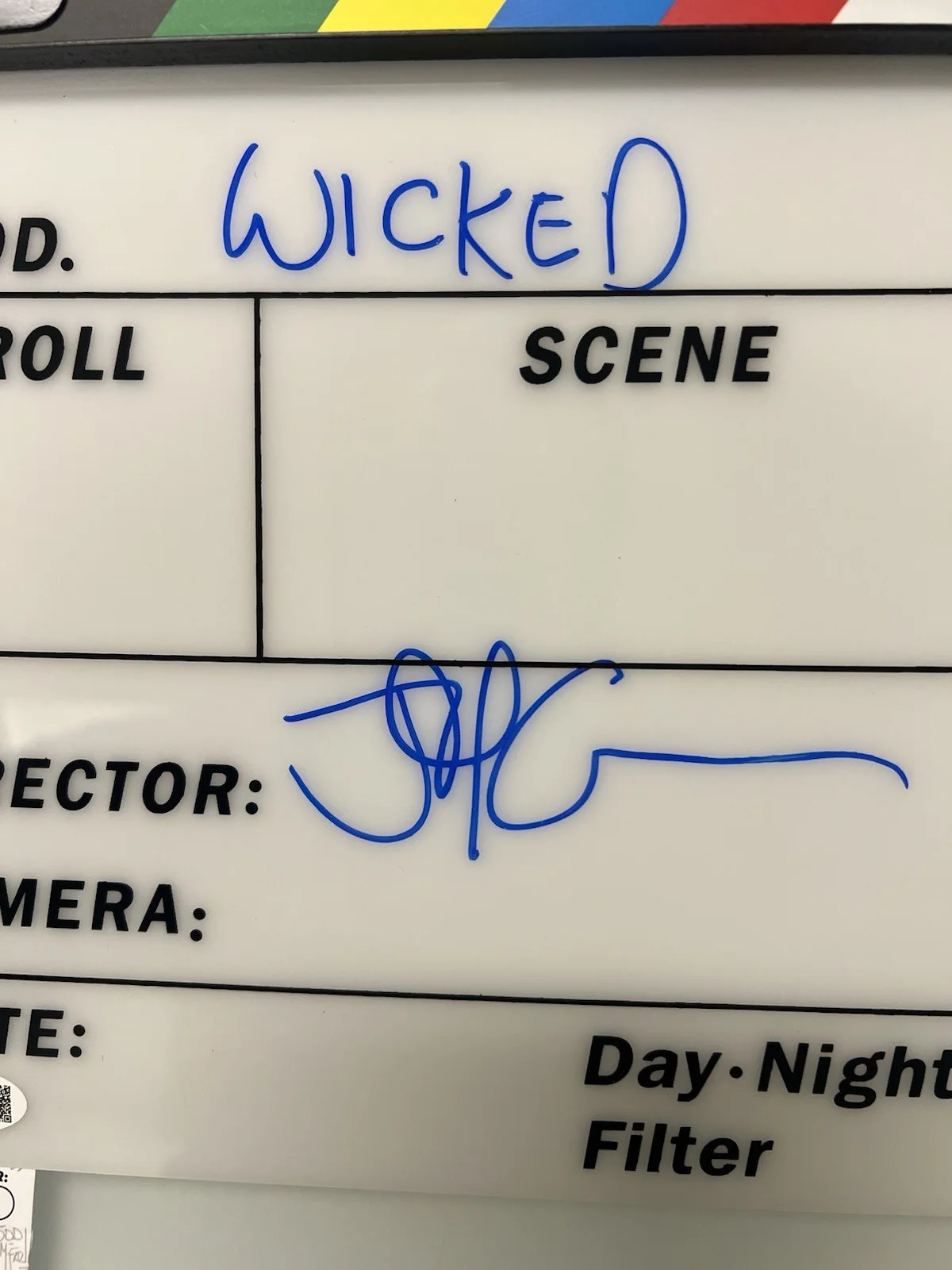 Jon Chu — Jon M. Chu Signed Autographed Director Clapboard Clapper Wicked For Good JSA COA, image 2