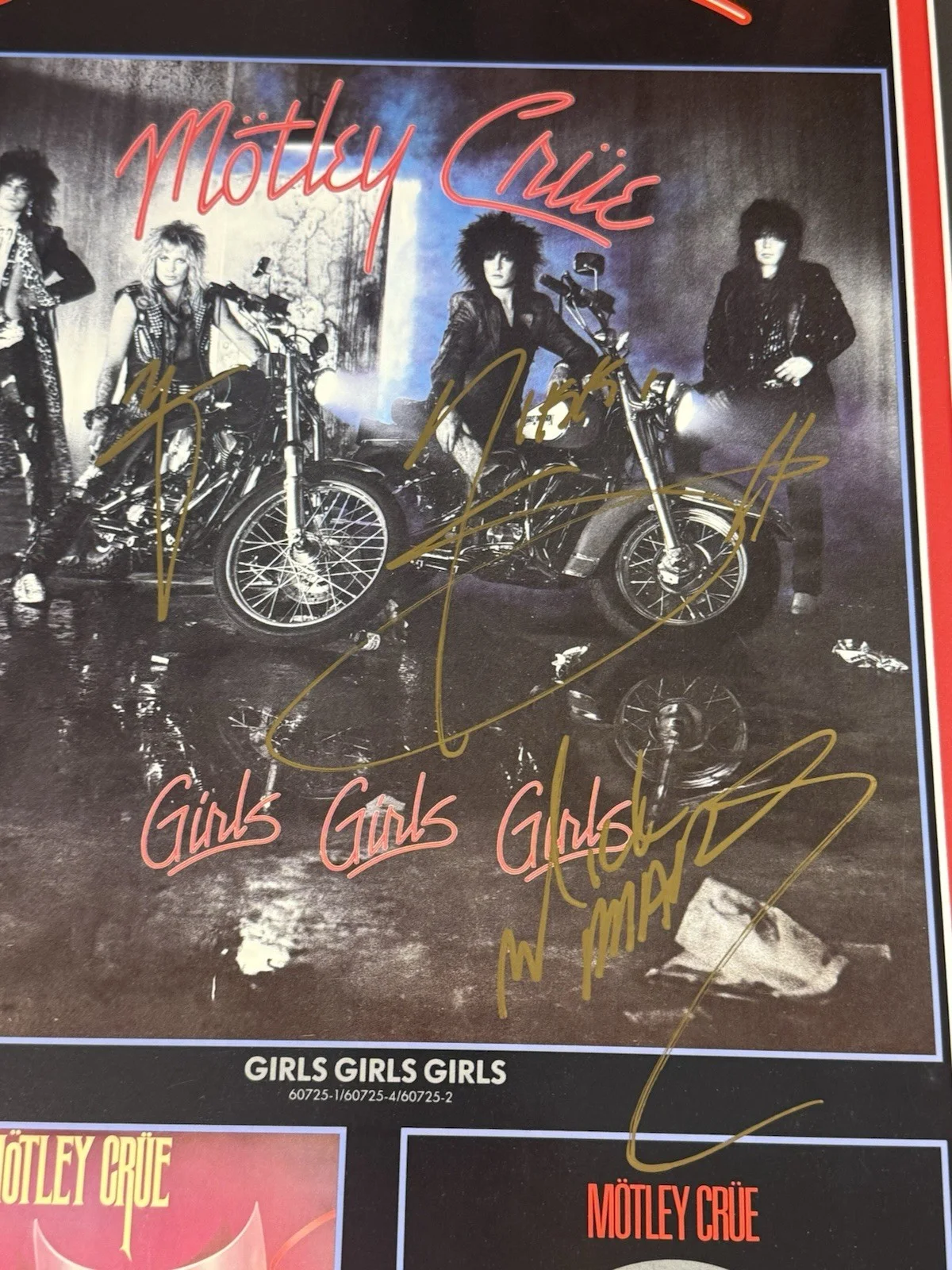 Motley Crew Signed Picture 17x30 Frame, image 4