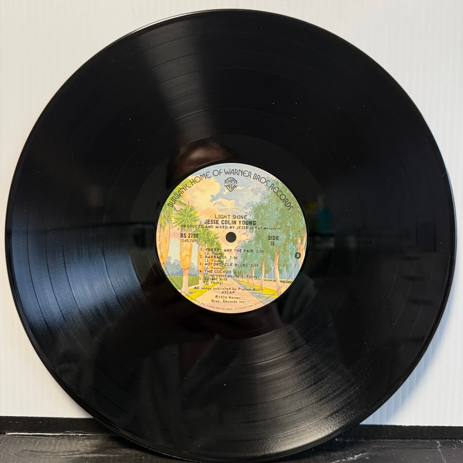 AUTOGRAPHED - JESSE COLIN YOUNG "Light Shine" Warner Bros. BS 2790 vinyl record, изображение 5