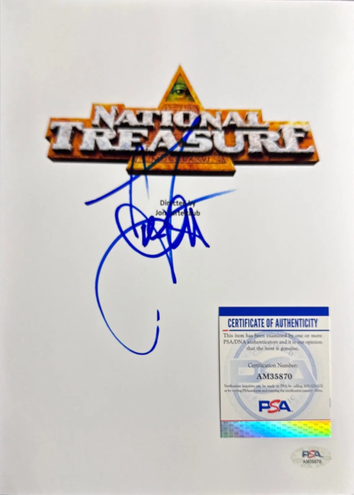 John Turteltaub — John Turteltaub Signed 8x10 National Treasure Script Cover Only PSA AM35870, image 2