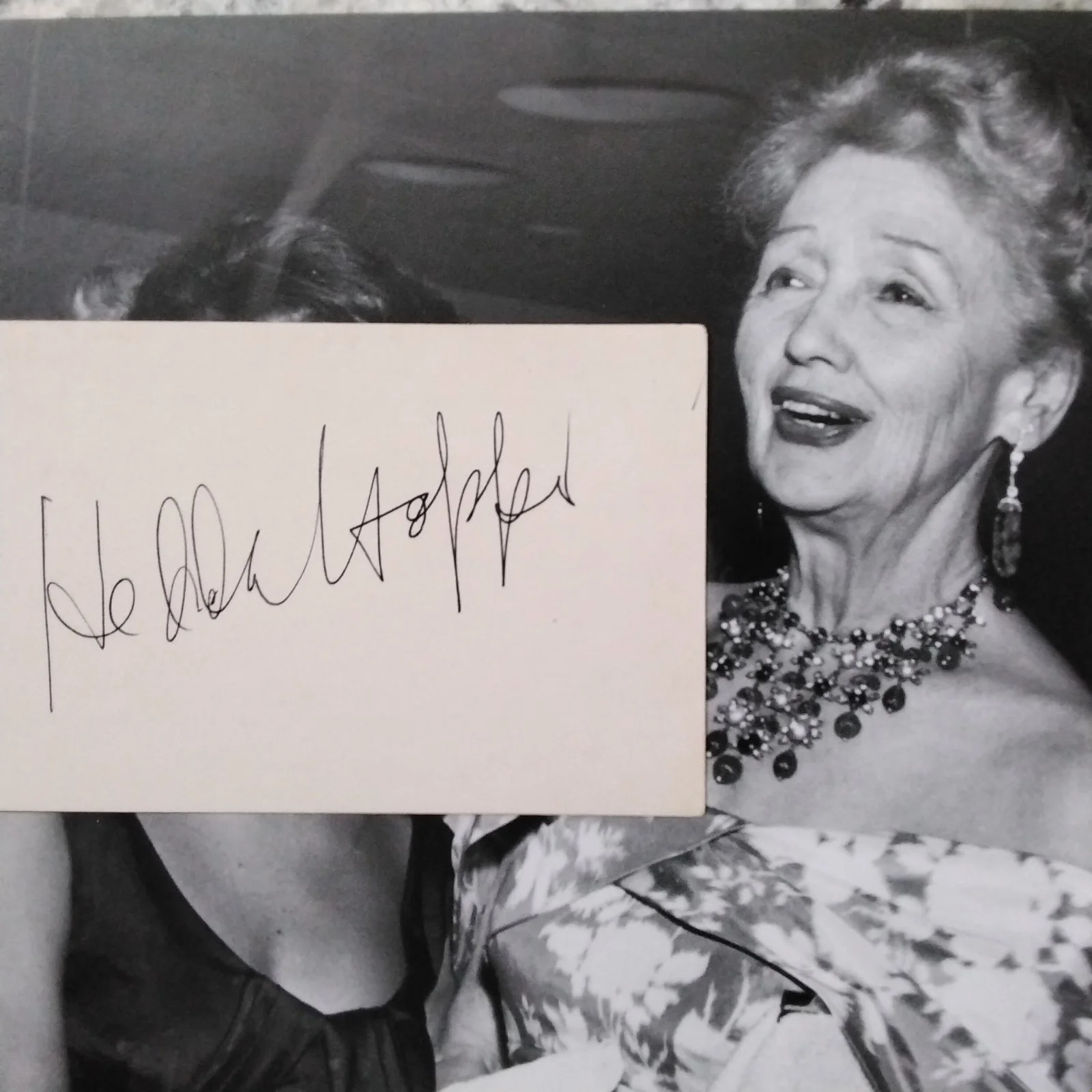 Hedda Hopper SIGNED Card Photo Gossip Columnist Movie Actress Sunset Blvd, изображение 3