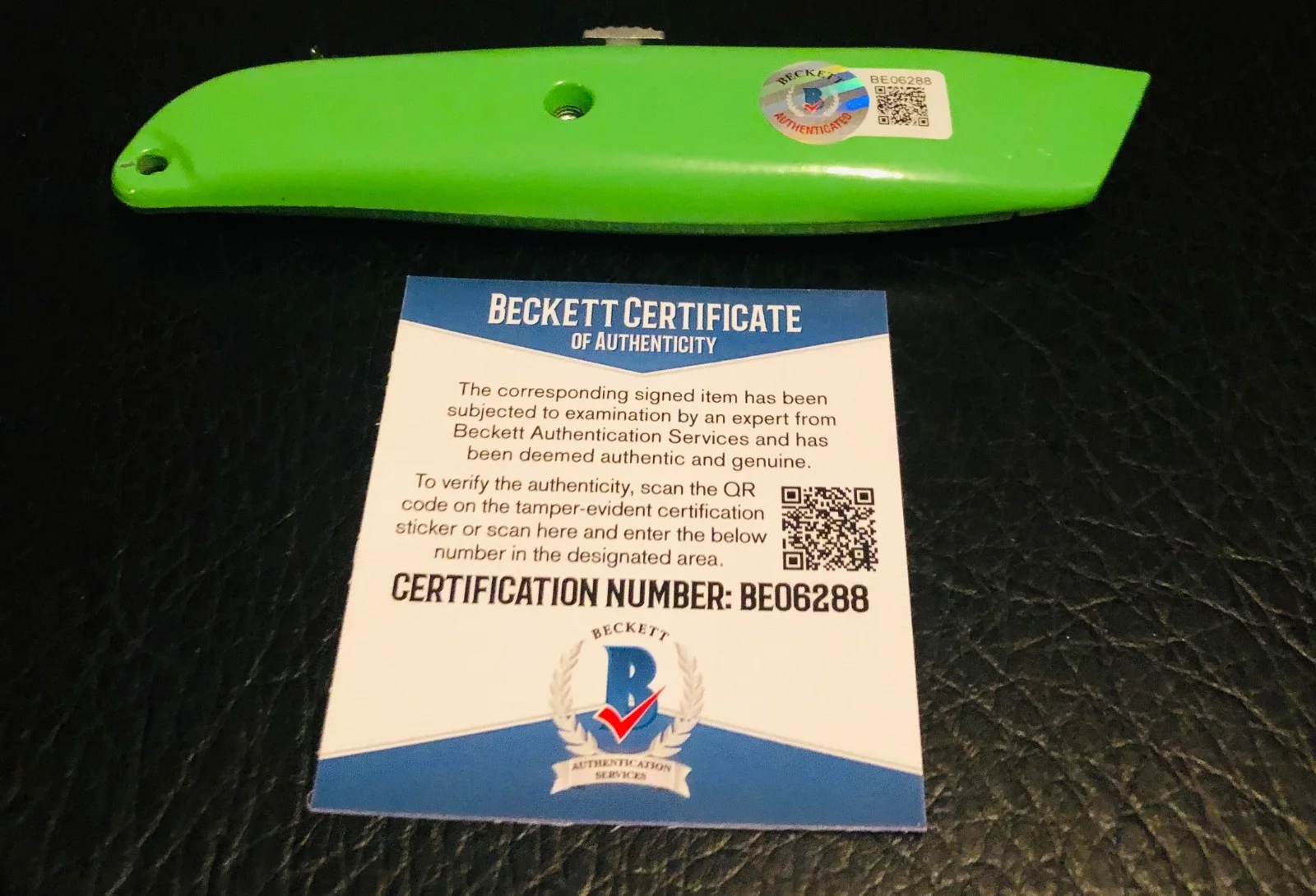 Giancarlo Esposito Breaking Bad Gus Fring Signed Boxcutter Beckett COA RARE D, image 2