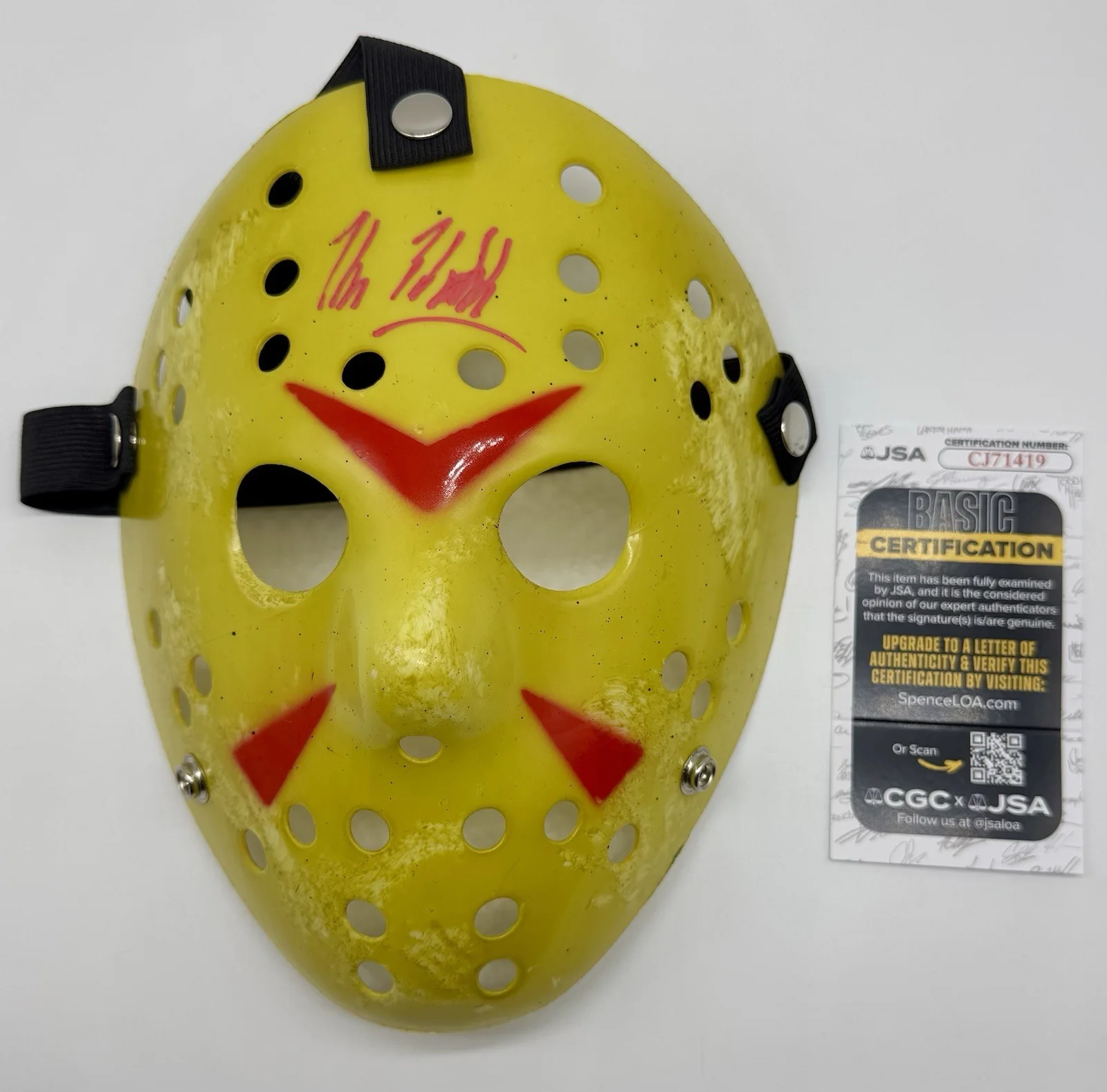 KANE HODDER — KANE HODDER HAND SIGNED AUTOGRAPH "JASON" FRIDAY THE 13TH MASK +JSA COA., изображение 2