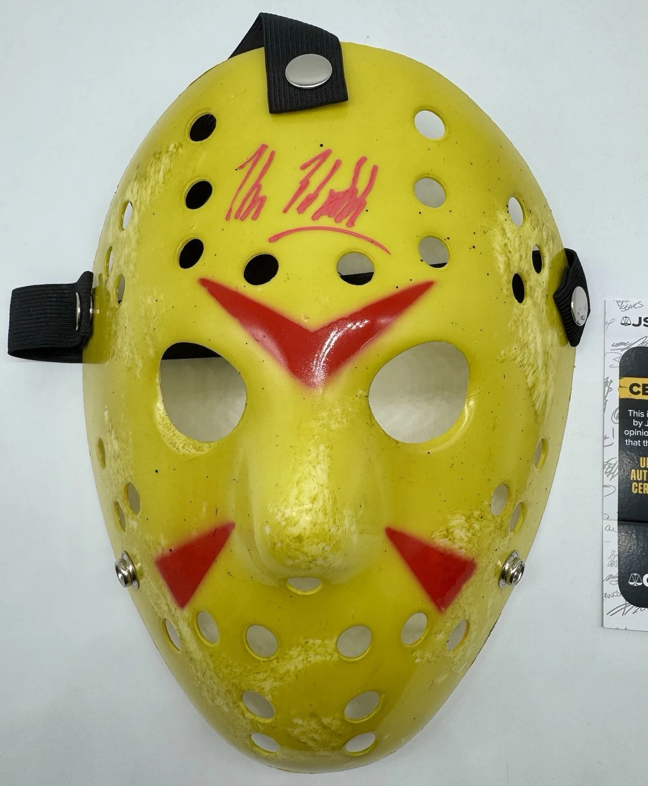 KANE HODDER — KANE HODDER HAND SIGNED AUTOGRAPH "JASON" FRIDAY THE 13TH MASK +JSA COA., изображение 3