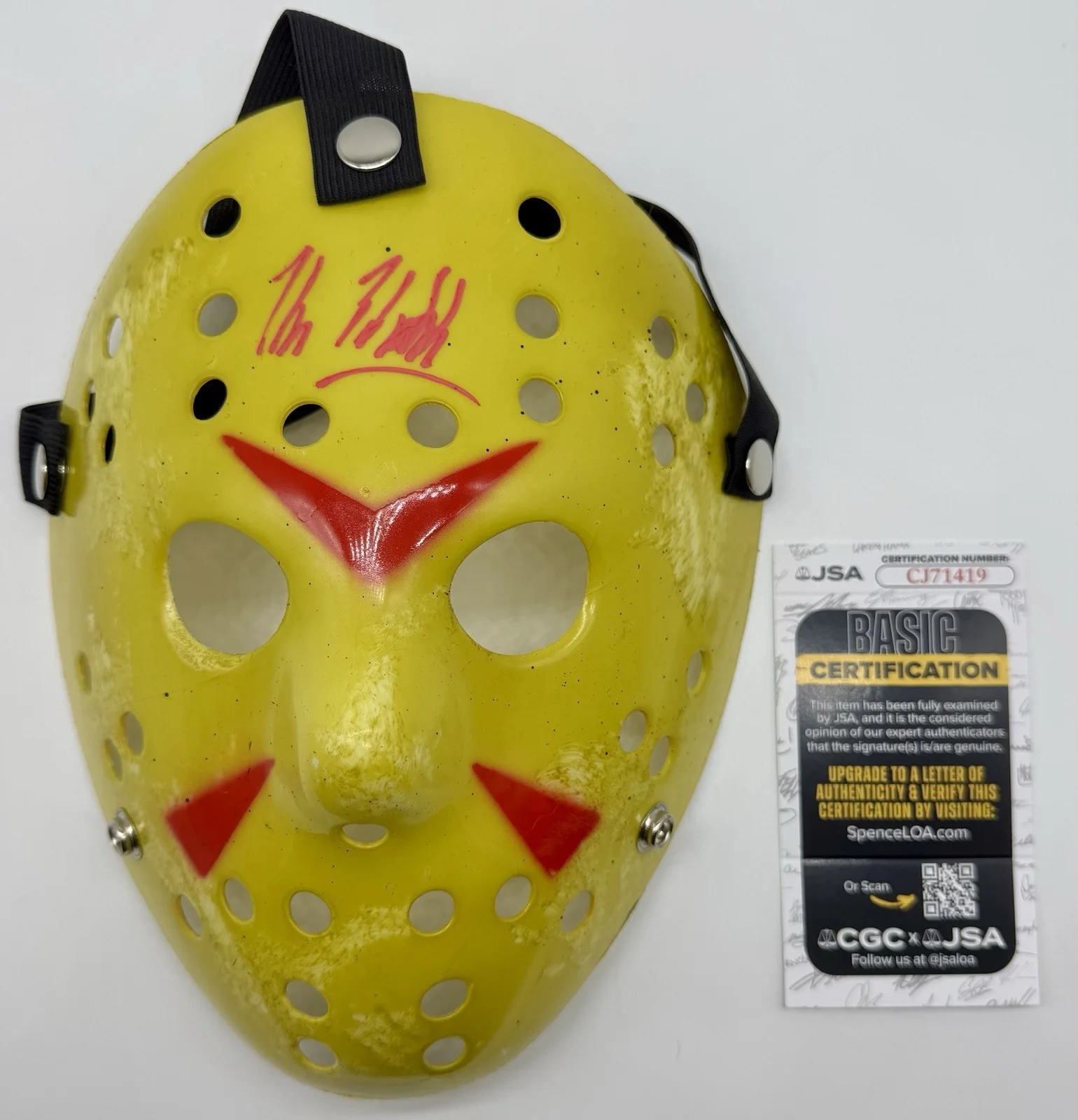 KANE HODDER — KANE HODDER HAND SIGNED AUTOGRAPH "JASON" FRIDAY THE 13TH MASK +JSA COA., изображение 4