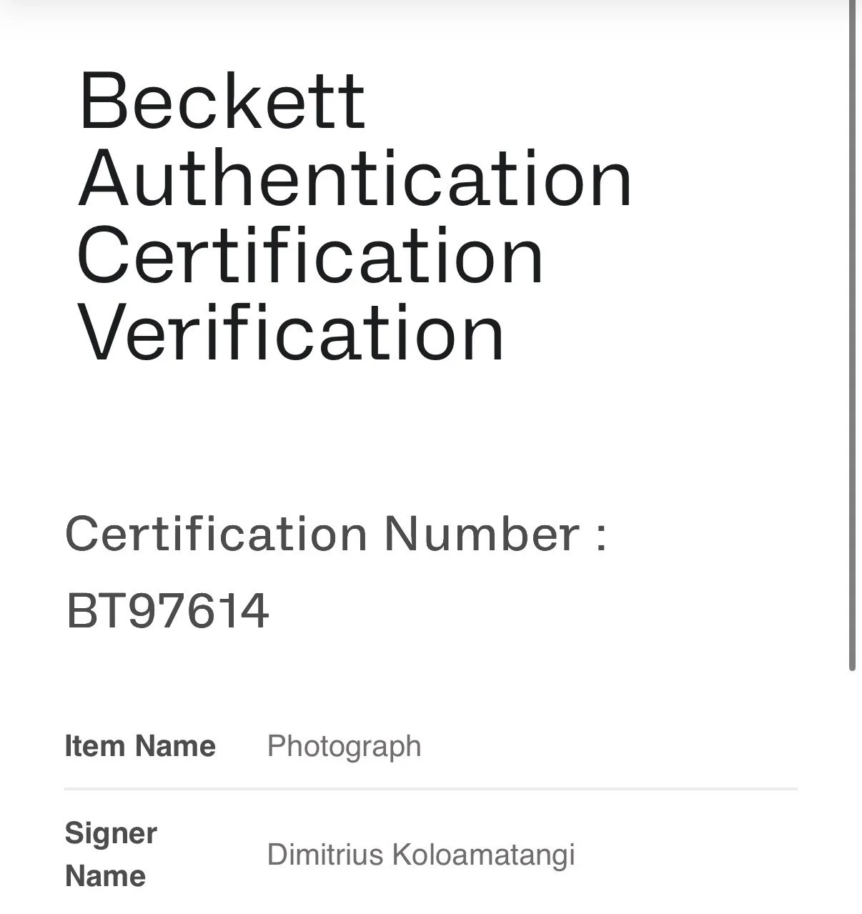 Dimitrius Koloamatangi — DIMITRIUS KOLOAMATANGI SIGNED AUTOGRAPH 11x14 PREDATORS BADLANDS BECKETT (D), image 4