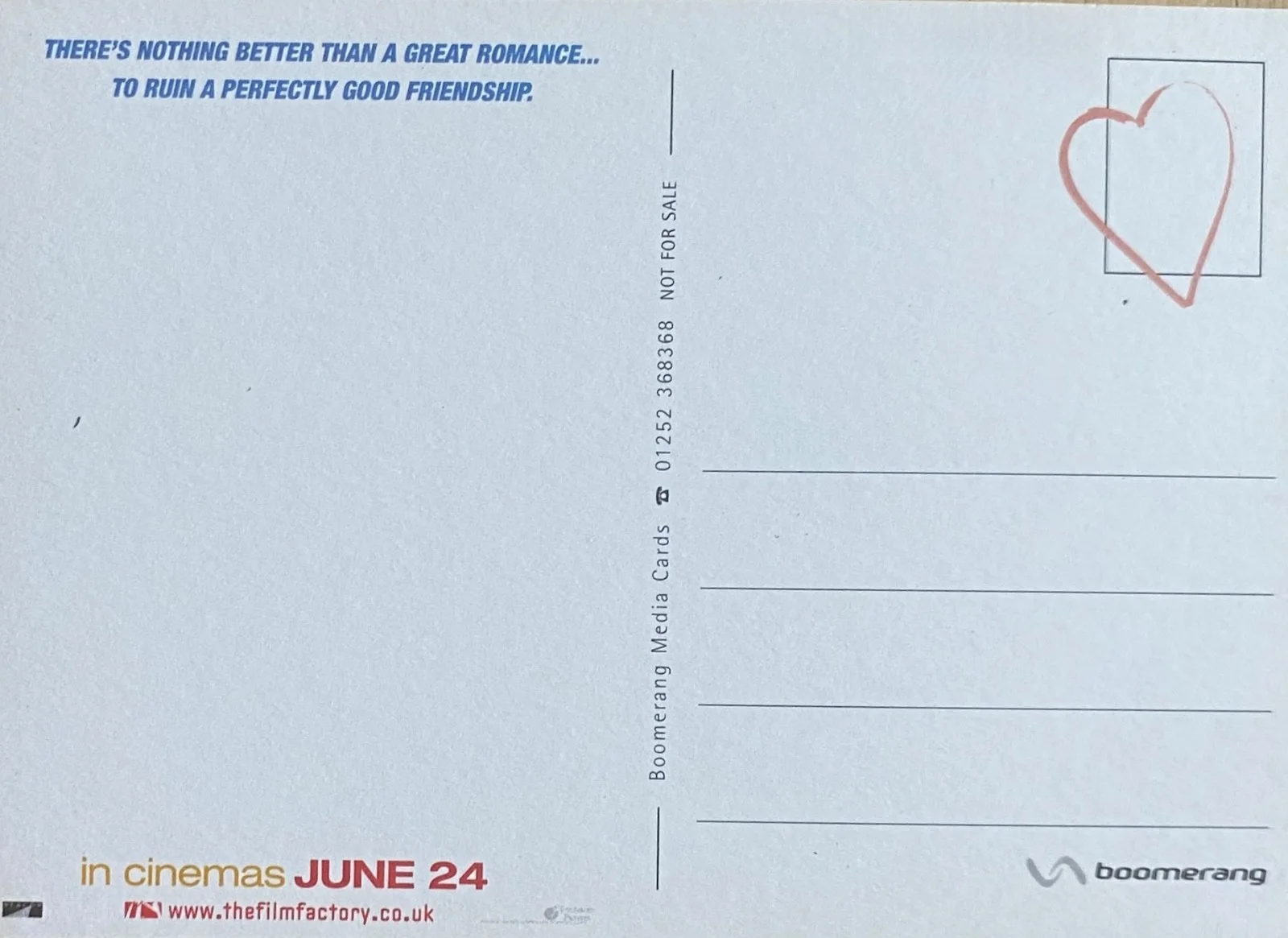 A Lot Like Love Promotional Postcard 2005, изображение 2
