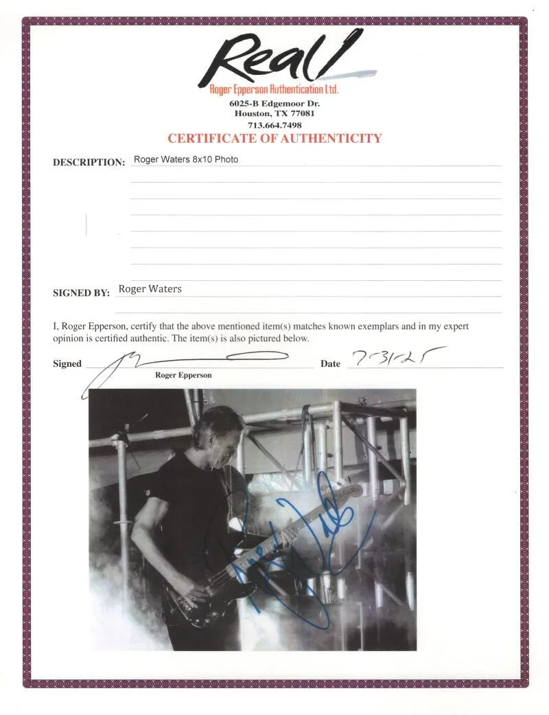 Roger Waters — Roger Waters Pink Floyd Signed Autograph 8x10 Photo - The Wall Dark Side JSA COA, изображение 3