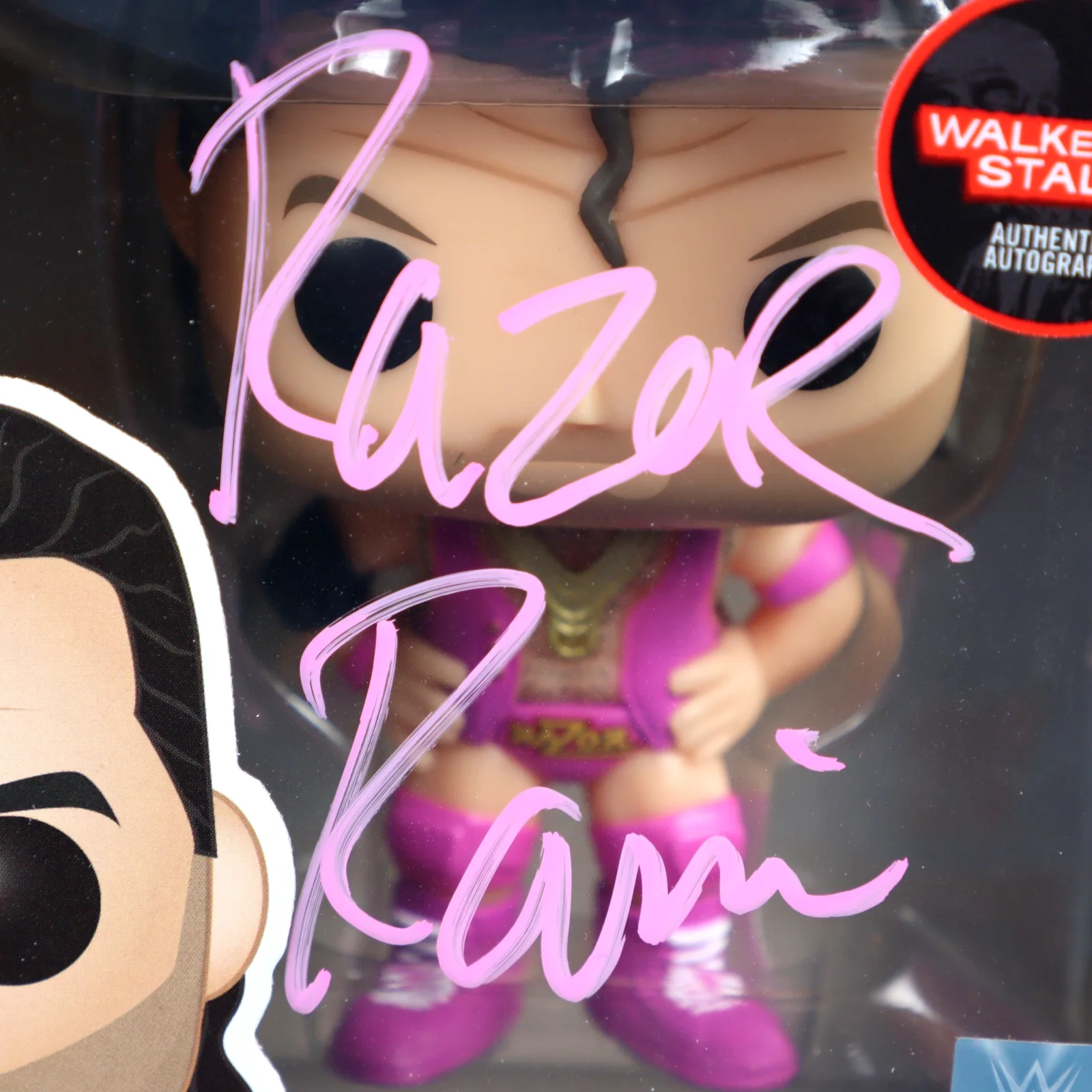 Scott Hall — Razor Ramon Scott Hall WWE Signed Funko 47 Walker Stalker COA 2017 W/ Protector, image 3