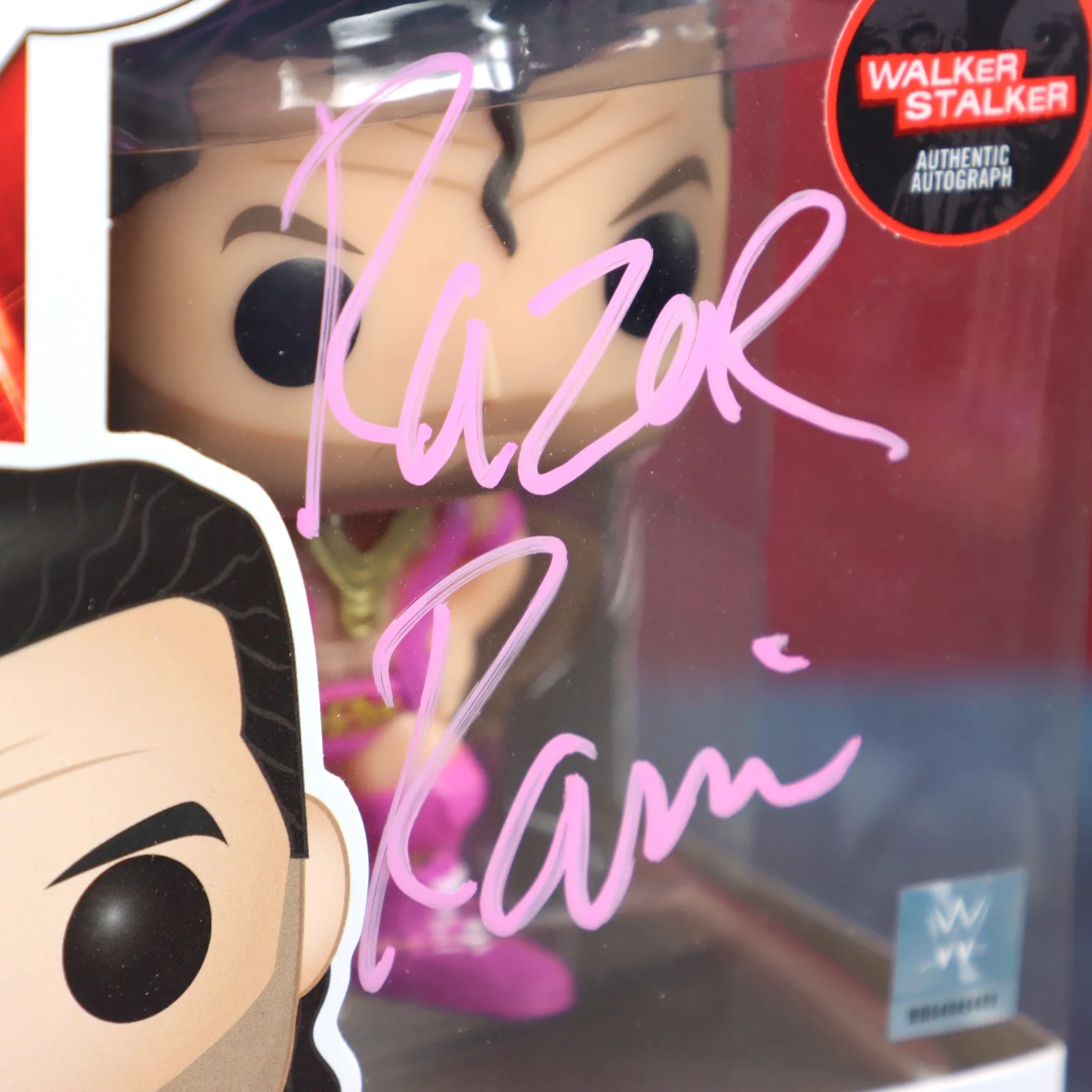 Scott Hall — Razor Ramon Scott Hall WWE Signed Funko 47 Walker Stalker COA 2017 W/ Protector, image 4