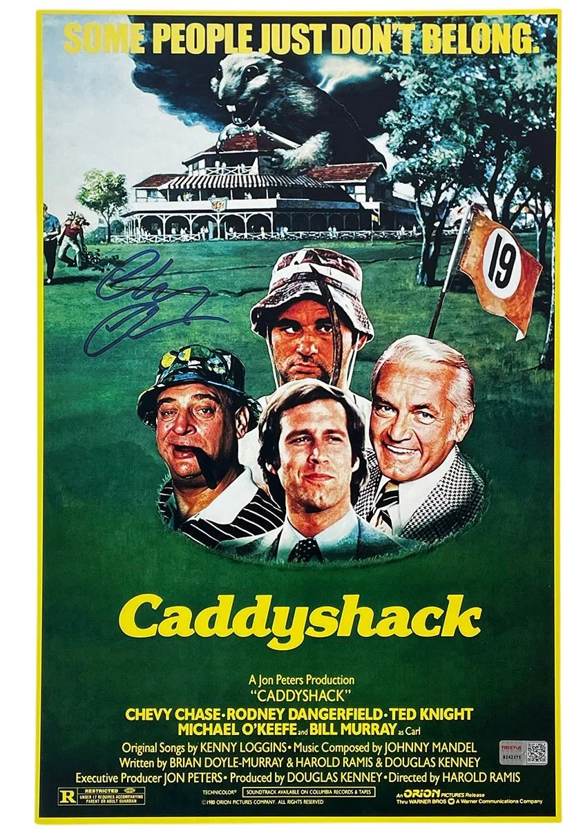 Chevy Chase — Chevy Chase Signed Autographed Caddyshack 11x17 Movie Poster TRISTAR
