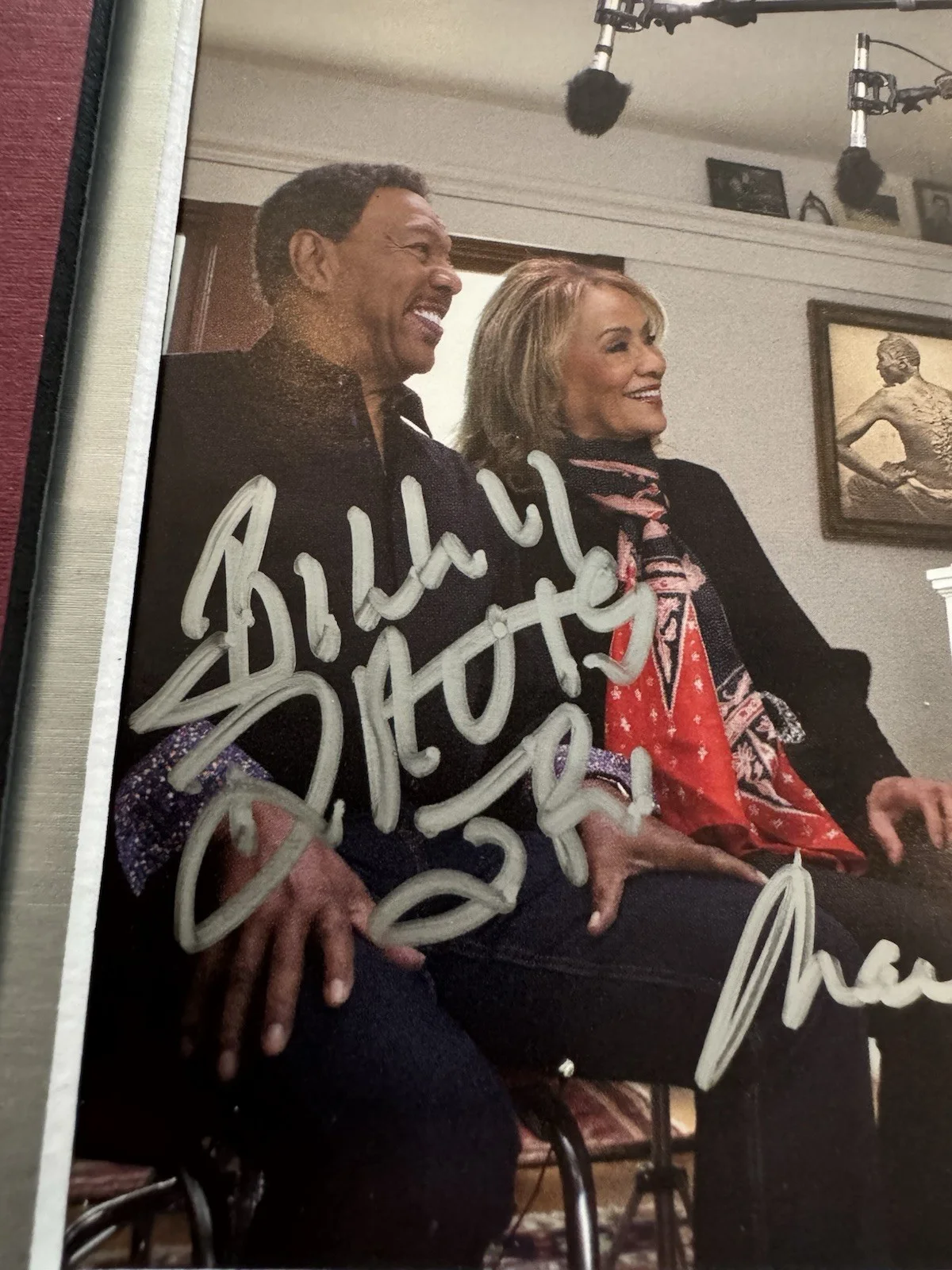Marilyn McCoo & Billy Davis Jr Signed "Blackbird" CD Insert 14x11 Framed - ACOA, image 3