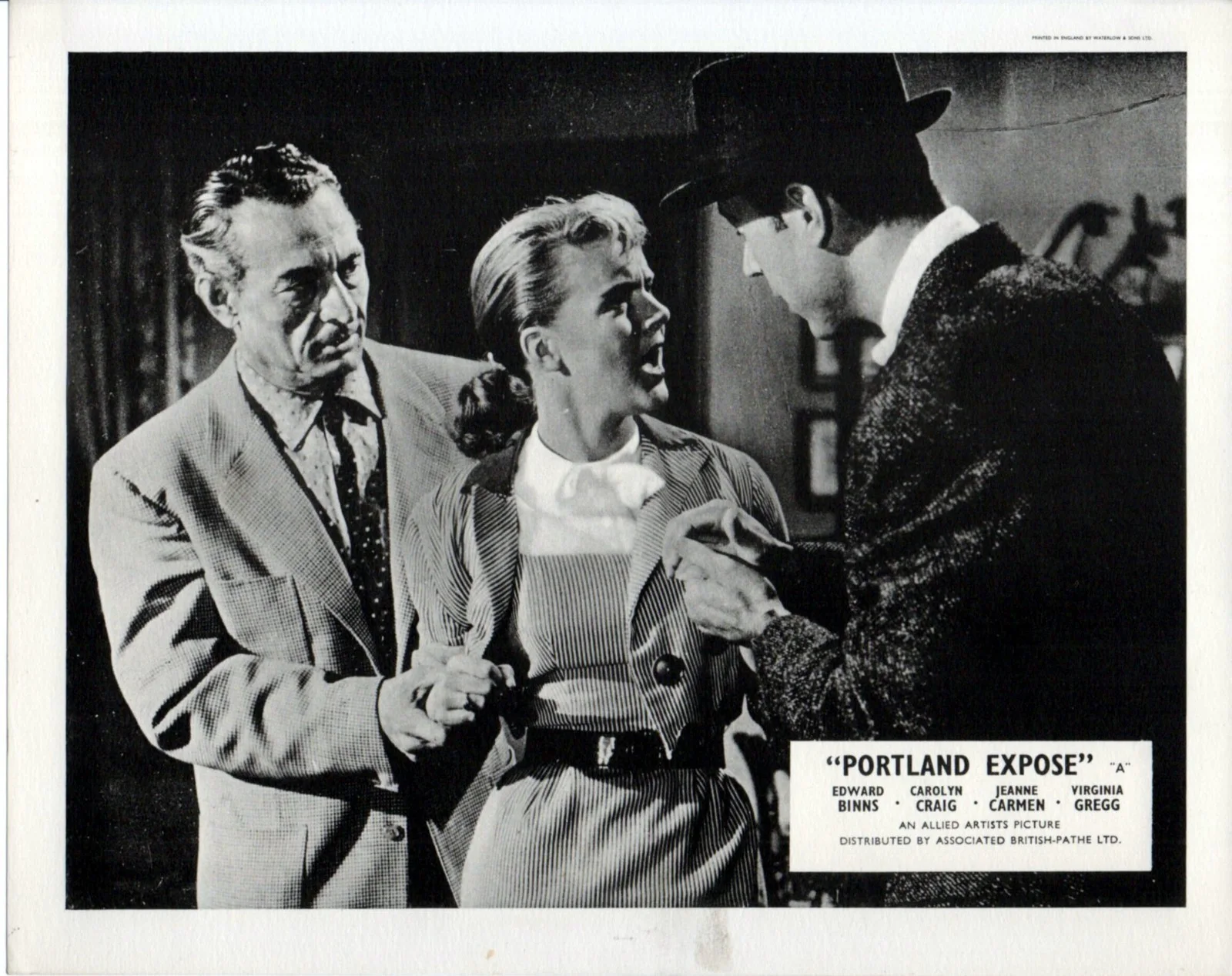PORTLAND EXPOSE 1957 Edward Binns Jeanne Carmen Carolyn Craig UK 10x8 LOBBY SET, изображение 5