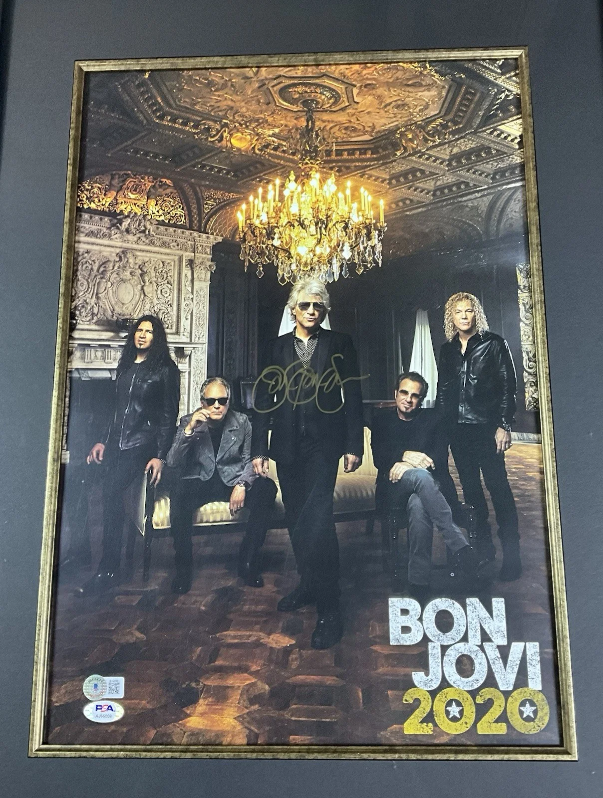 Jon Bon Jovi Signed Autograph Bon Jovi 2020 Poster PSA/DNA COA 20x27 Frame, image 2