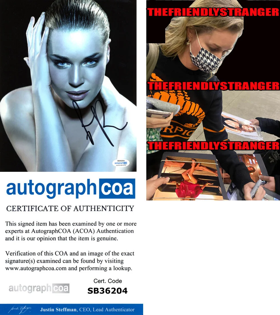 REBECCA ROMIJN — Rebecca Romijn signed 8x10 Photo AUTOGRAPHED g SEXY Hot X-MEN Star Trek ACOA COA