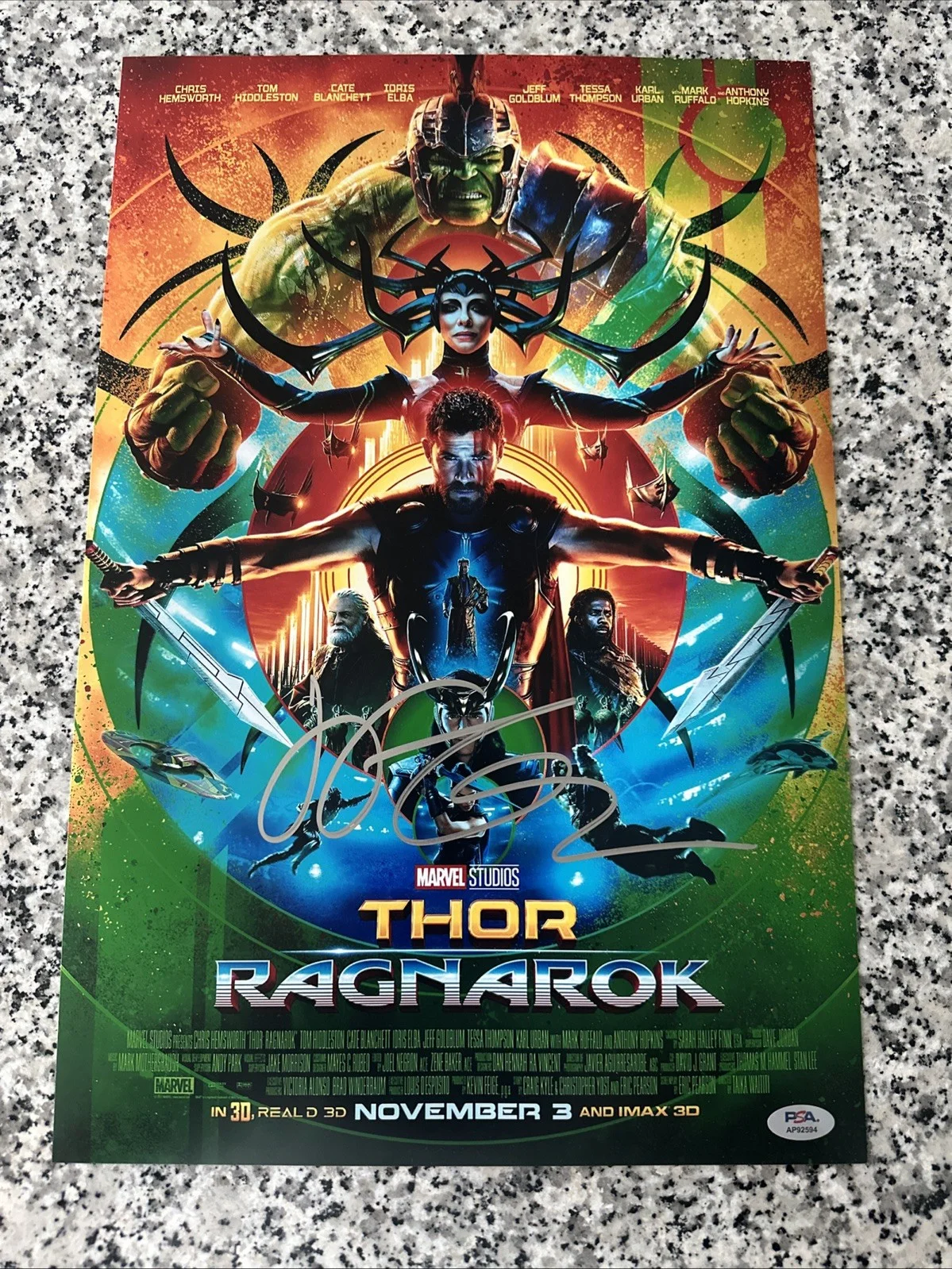 Jeff Goldblum — Jeff Goldblum (grandmaster) Autograph Signed Thor Ragnarok 12x18 Poster! Psa Coa