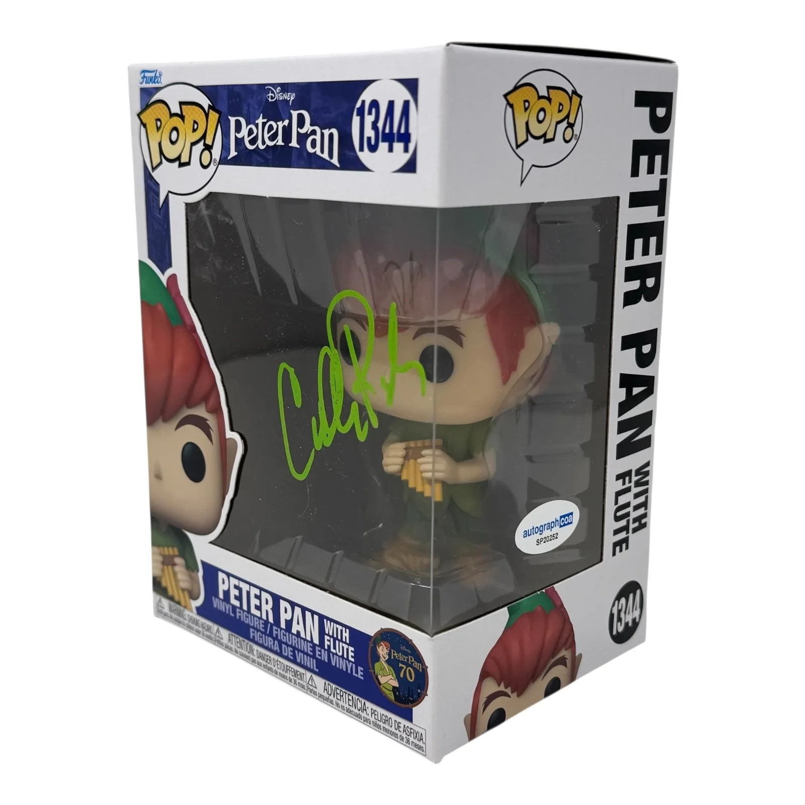 CATHY RIGBY — Cathy Rigby Signed Peter Pan With Flute Funko Pop #1344 Disney Autograph ACOA, изображение 2
