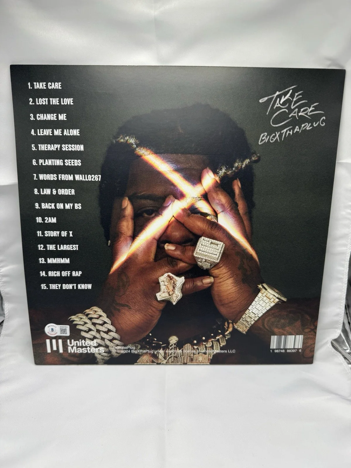 BigXThaPlug Autograph Signed Take Care Vinyl LP Rap Music Texas The Largest COA, изображение 3