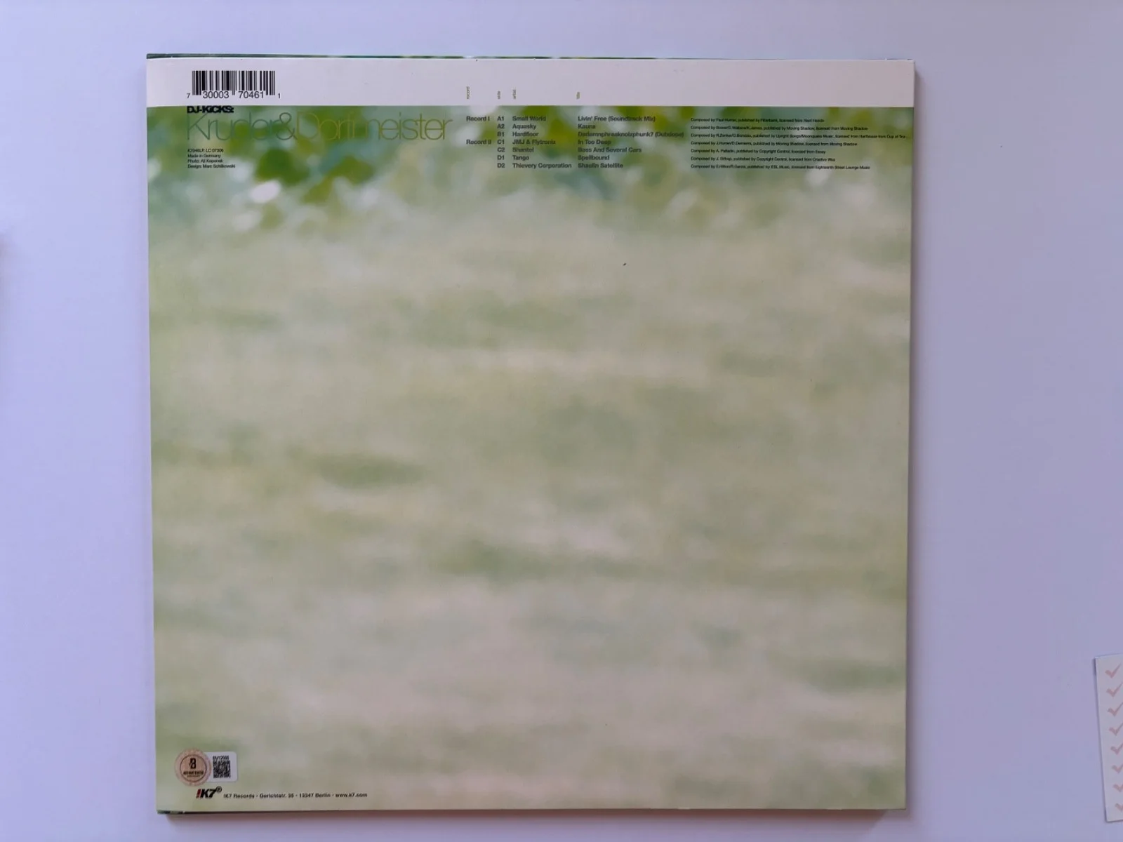 PETER KRUDER & RICHARD DORFMEISTER DUAL SIGNED DJ KICKS VINYL ALBUM DUO BAND BAS, изображение 2