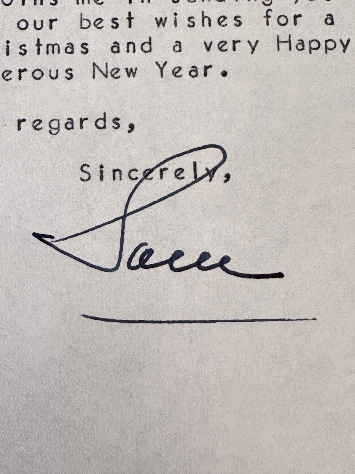 Samuel Goldwyn — SAMUEL GOLDWYN TLS - TYPED LETTER SIGNED wishing MERRY CHRISTMAS 12/15/1955, изображение 4