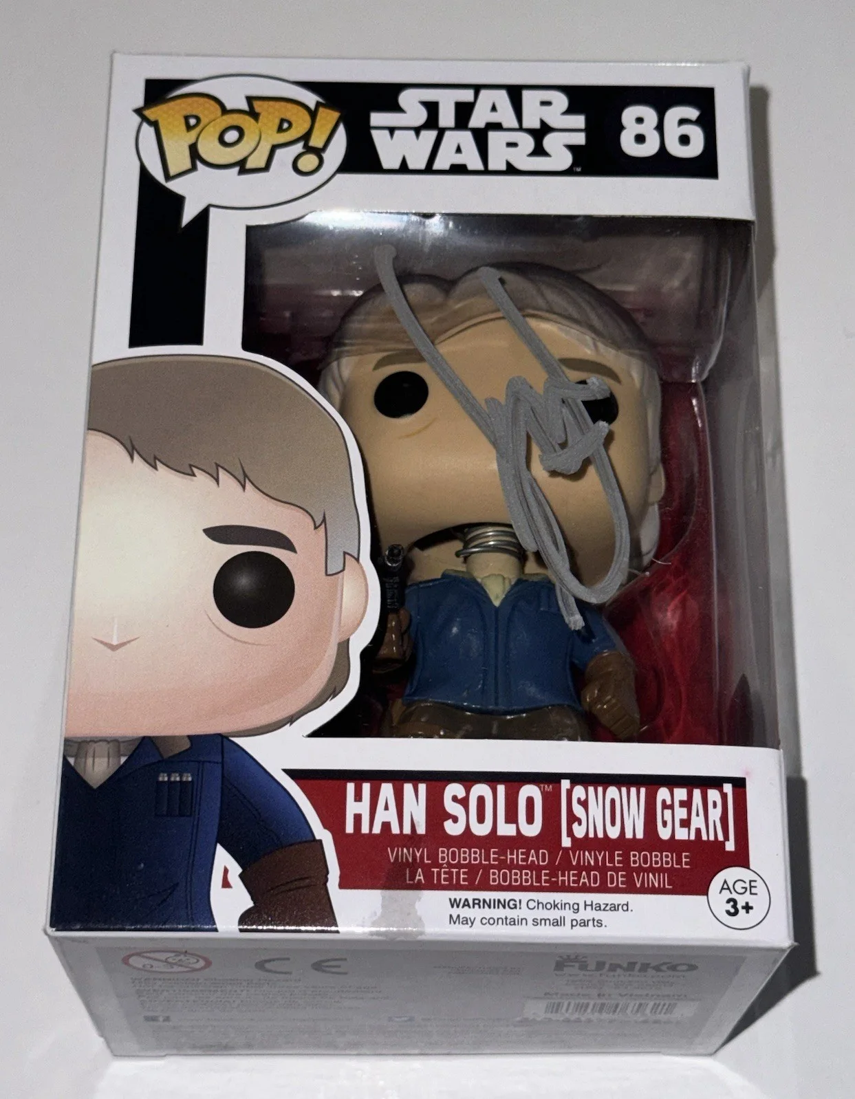 Harrison Ford — DAMAGED HARRISON FORD SIGNED HAN SOLO STAR WARS FUNKO POP AUTOGRAPH SWAU G3D, image 2