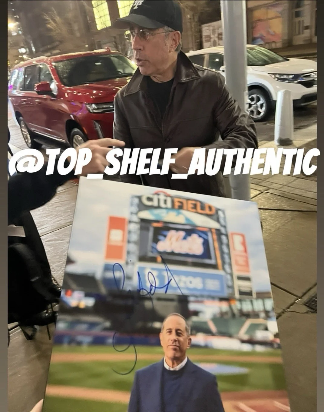 Jerry Seinfeld Signed NY Mets 16x20 Canvas W/ PROOF ( Guaranteed To Pass!! ), image 4