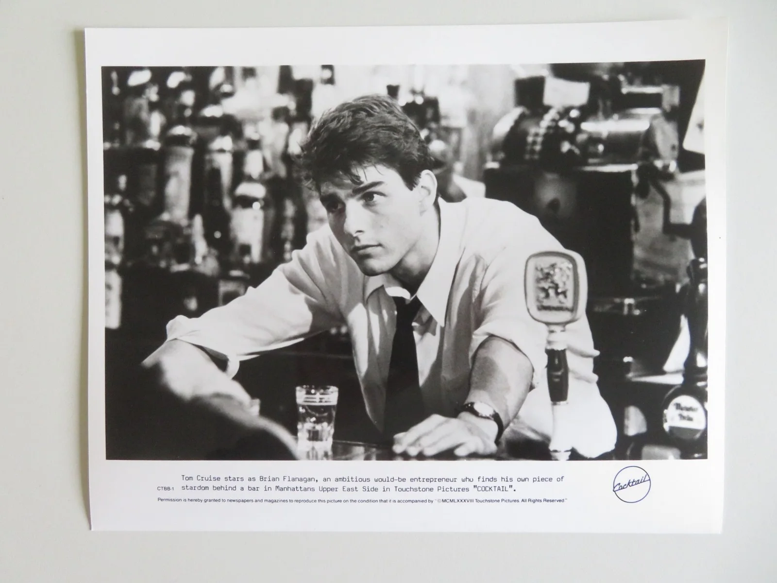 COCKTAIL MOVIE STILL PHOTO LOT OF 6 TOM CRUISE ELISABETH SHUE 1988, изображение 3