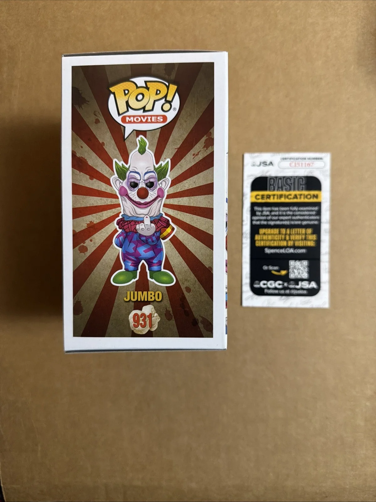 Stephen, Edward, Charles Chiodo — Chiodo Brothers Signed/Autographed Jumbo Funko Pop! Killer Klowns. JSA COA., изображение 4