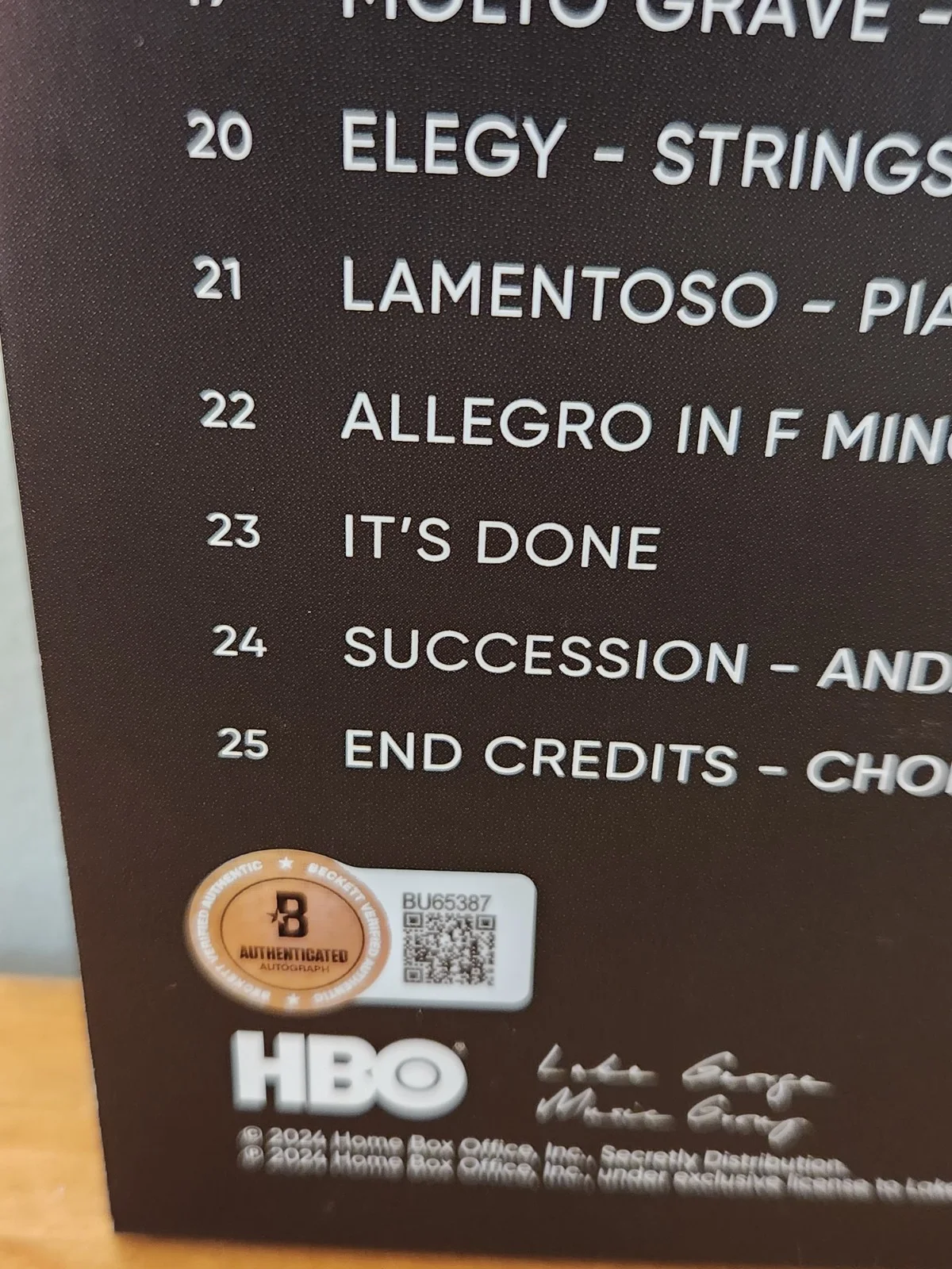 nicholas britell — Nicholas Britell Signed Succession Vinyl Score Season 4 Composer BAS COA HBO, изображение 3