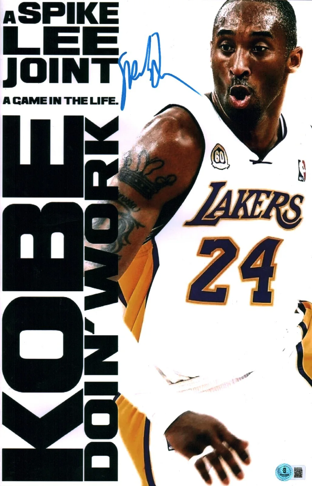 Spike Lee — Spike Lee Signed Autographed Kobe Doin Work Director 11x17 Photo Poster BAS COA